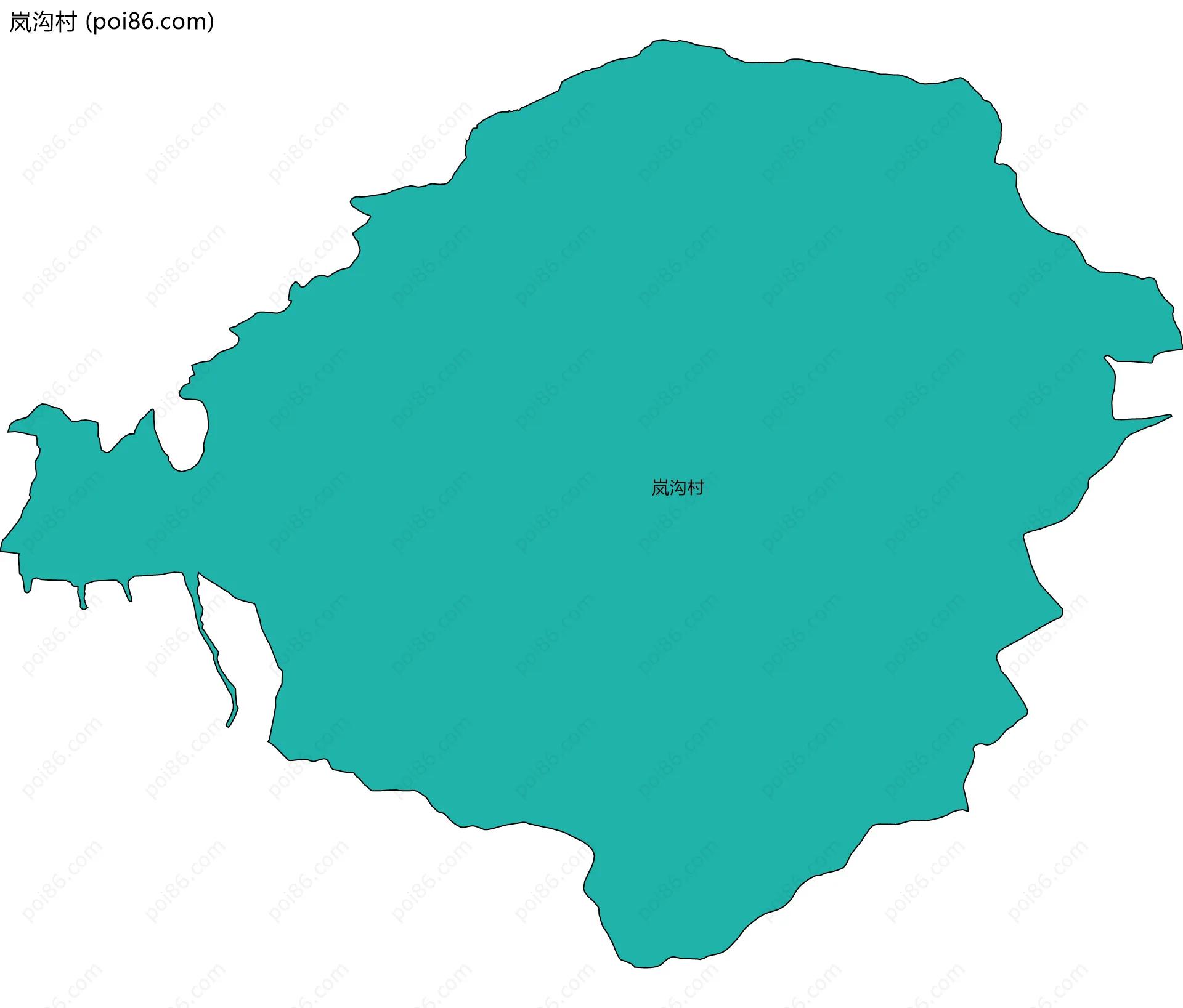 岚沟村边界地图