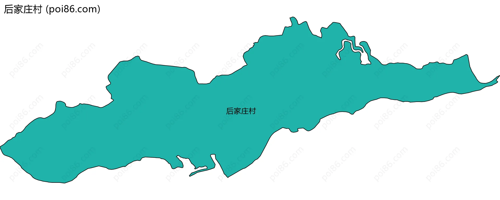 后家庄村边界地图