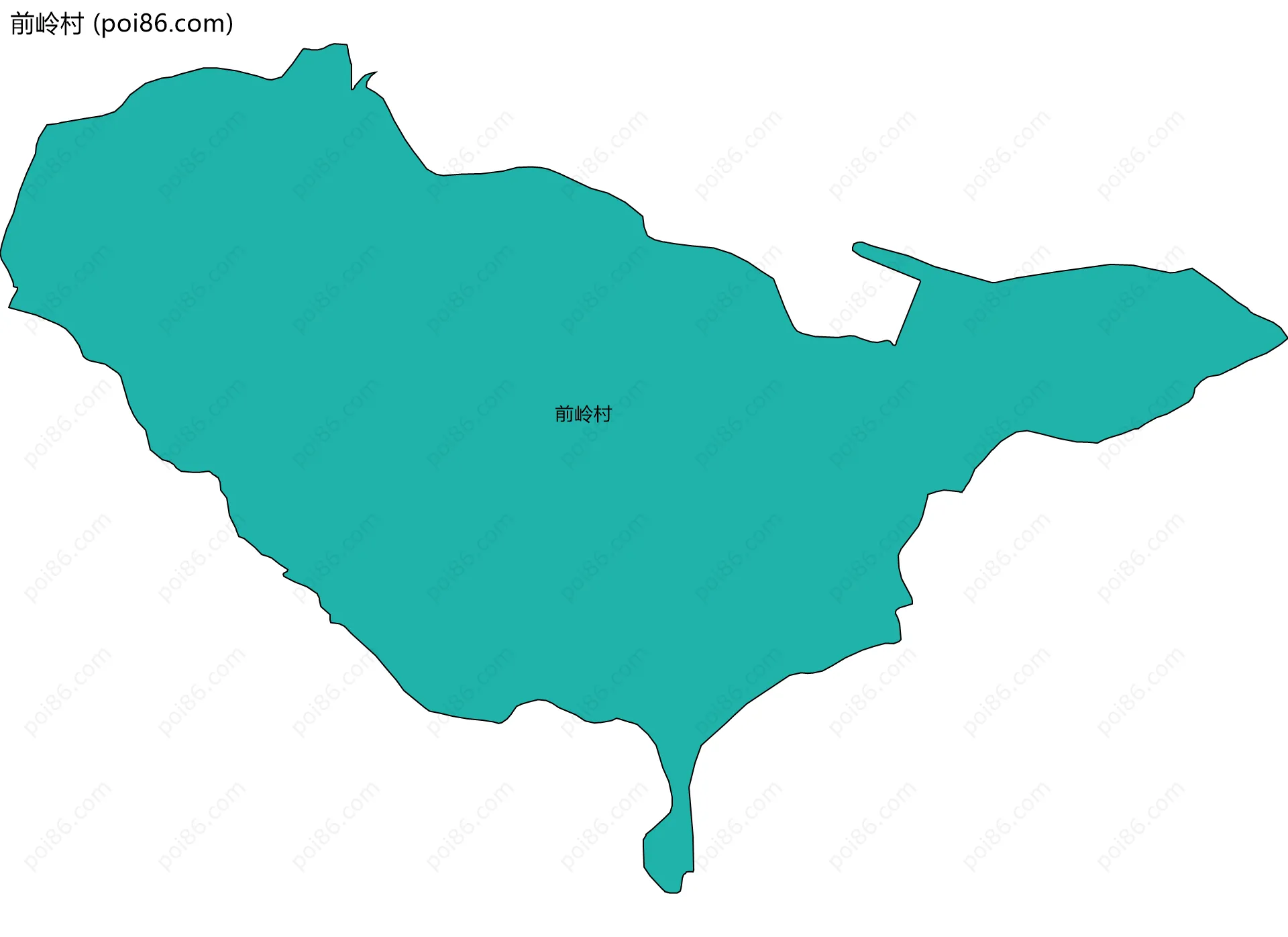 前岭村边界地图