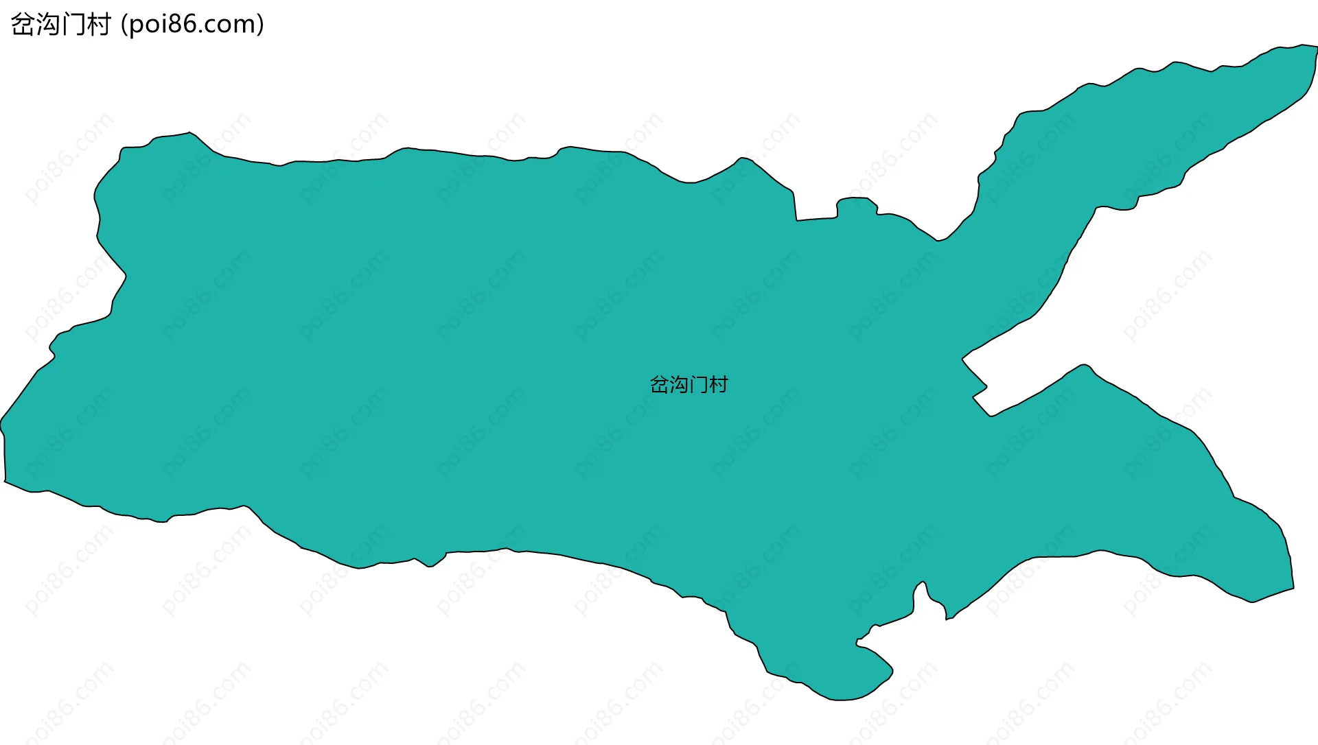 岔沟门村边界地图
