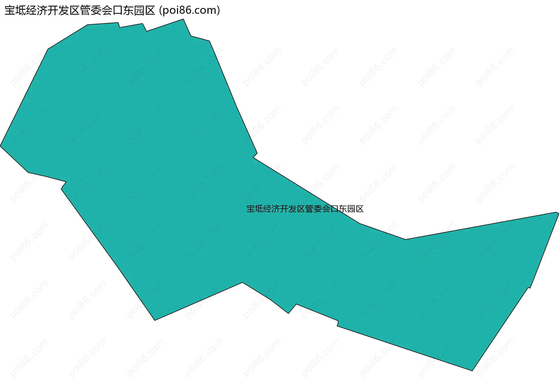 宝坻经济开发区管委会口东园区边界地图