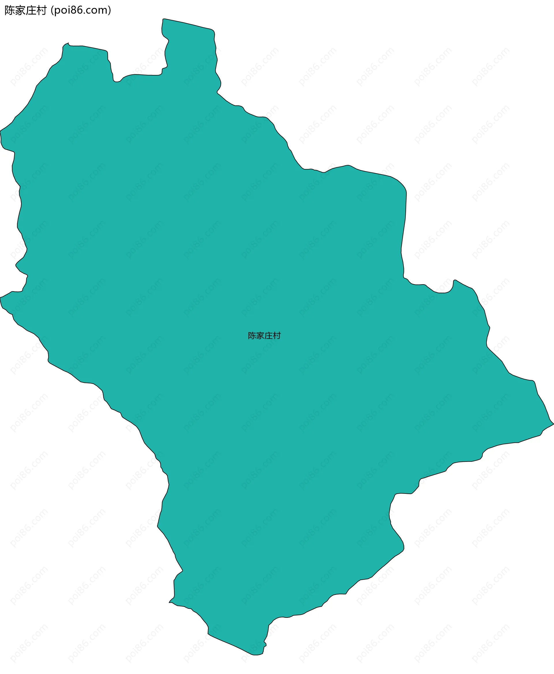 陈家庄村边界地图