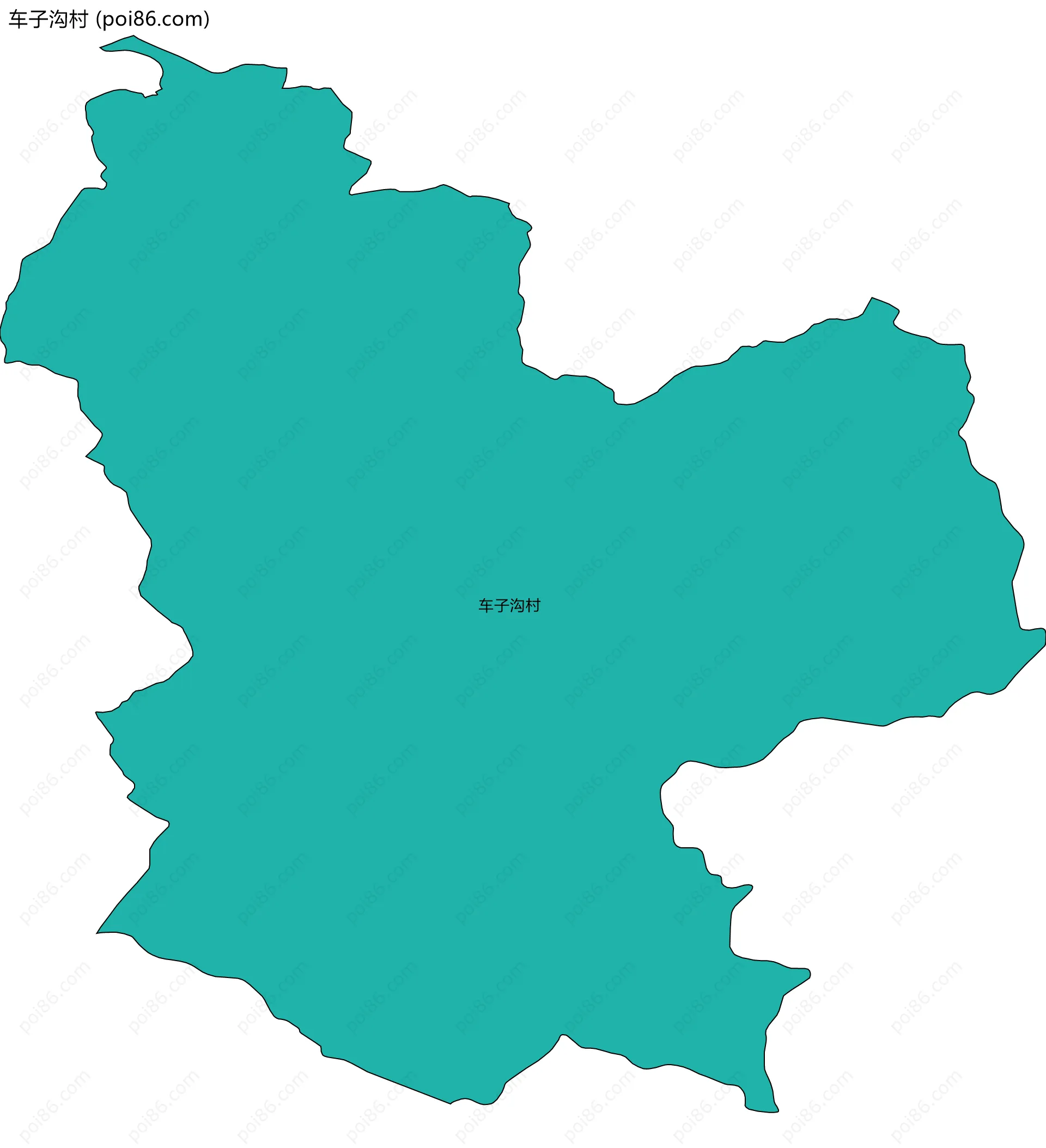 车子沟村边界地图