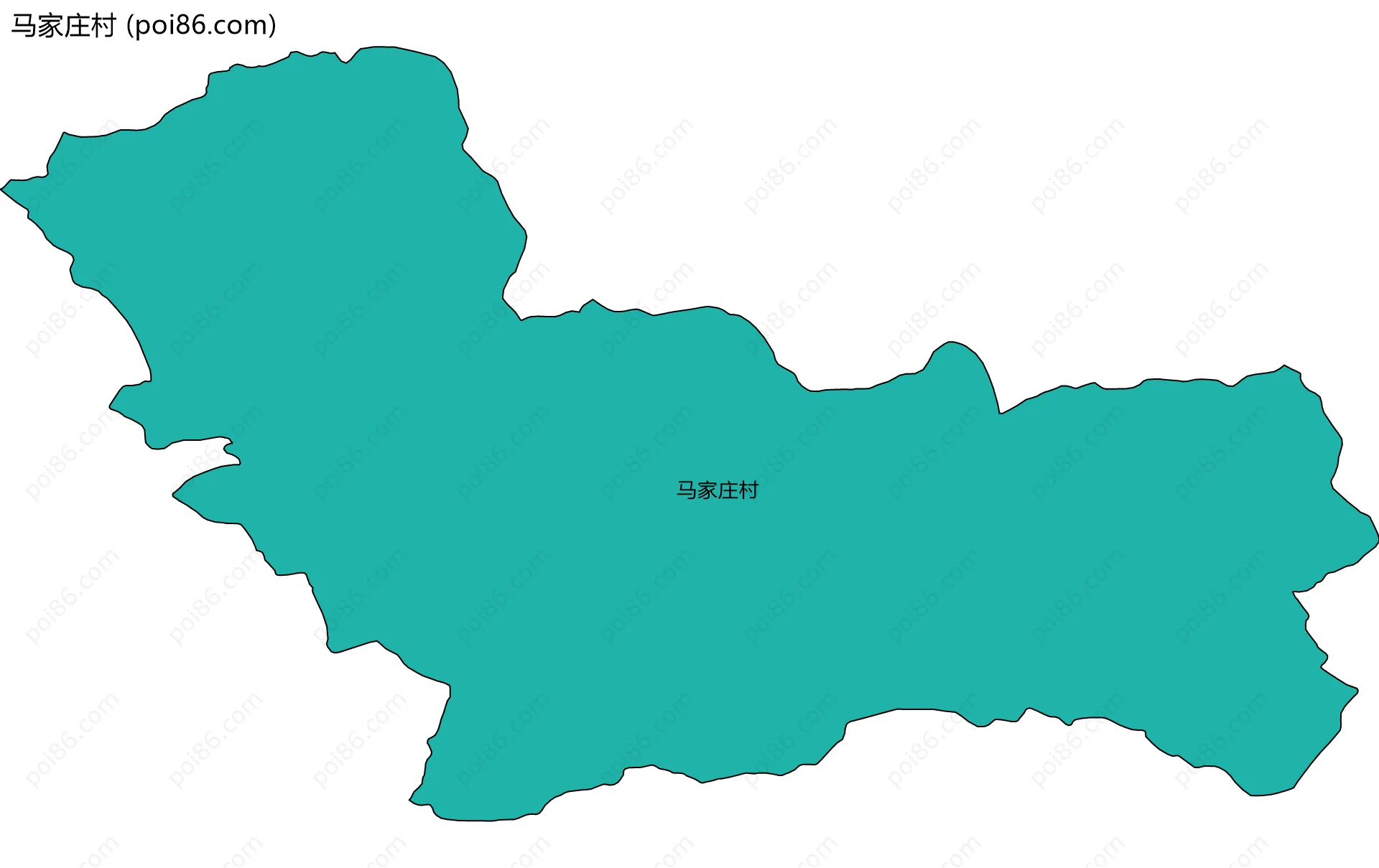 马家庄村边界地图