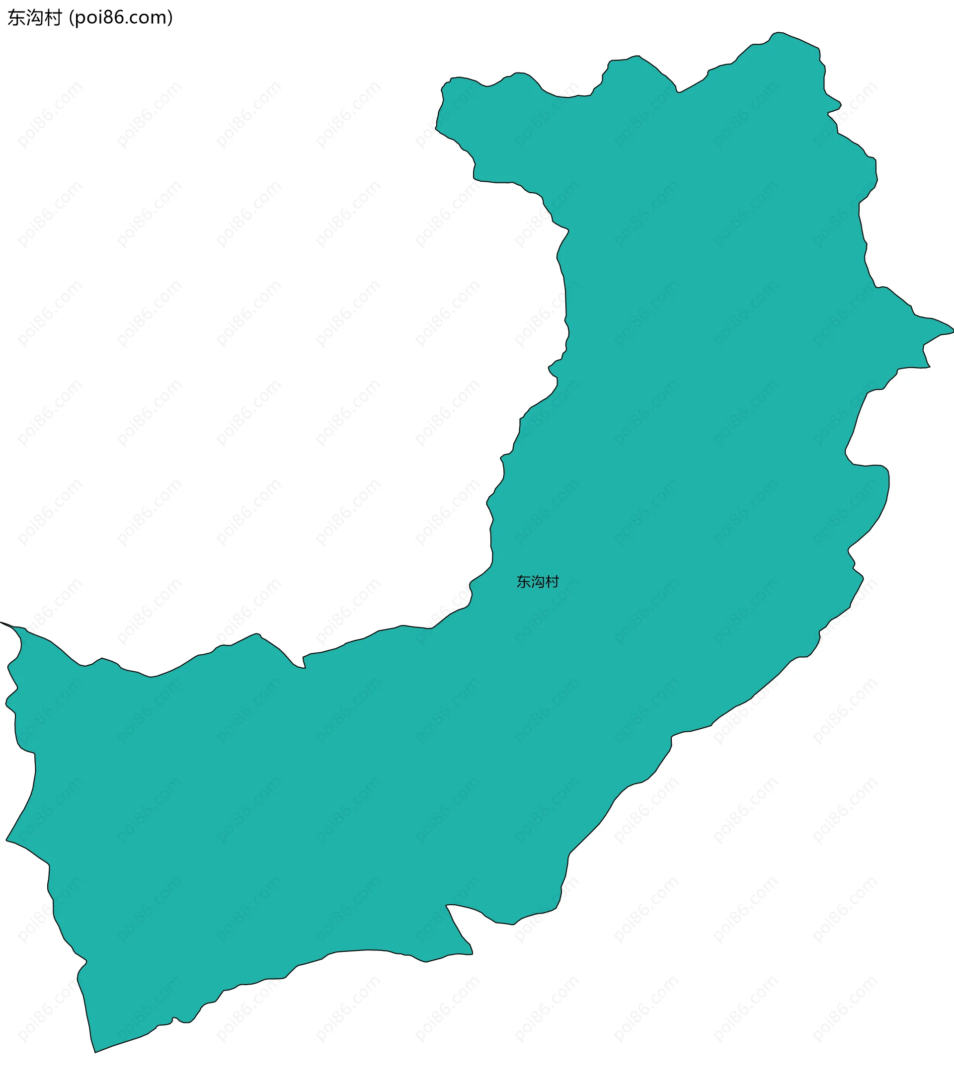 东沟村边界地图