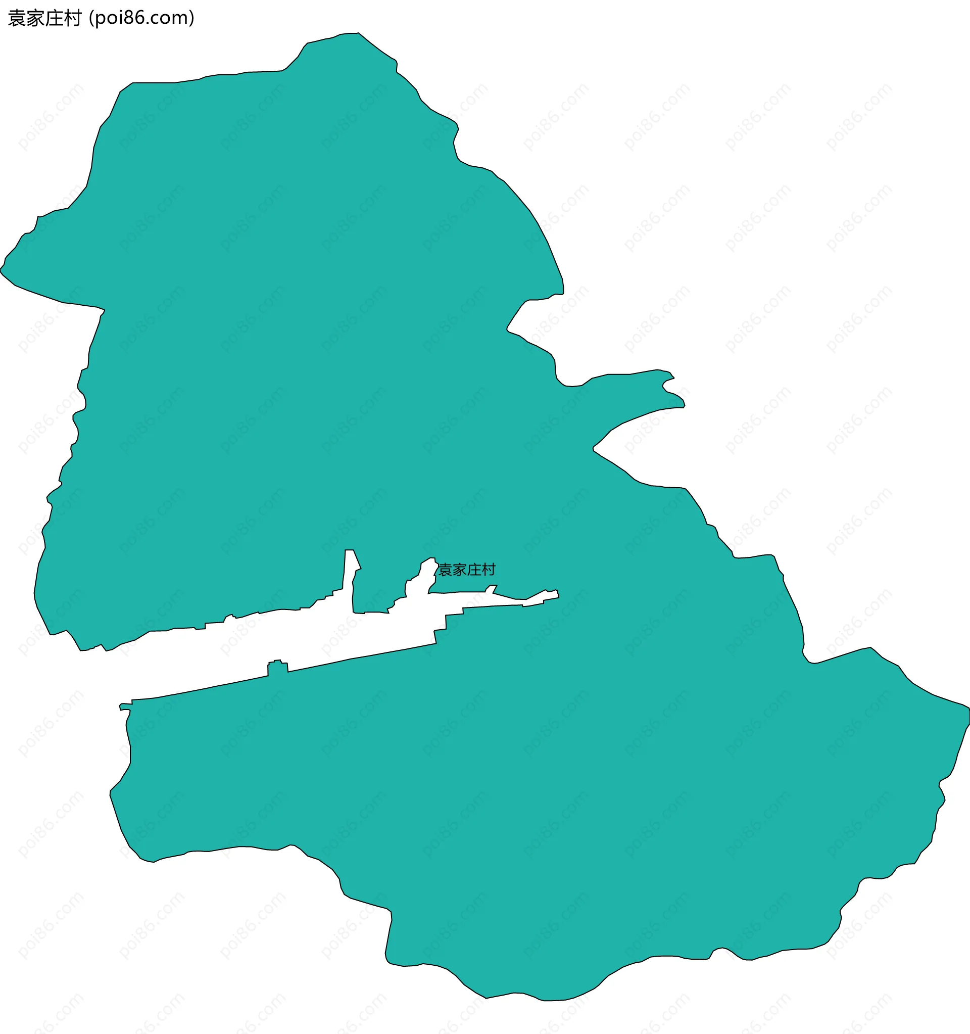 袁家庄村边界地图