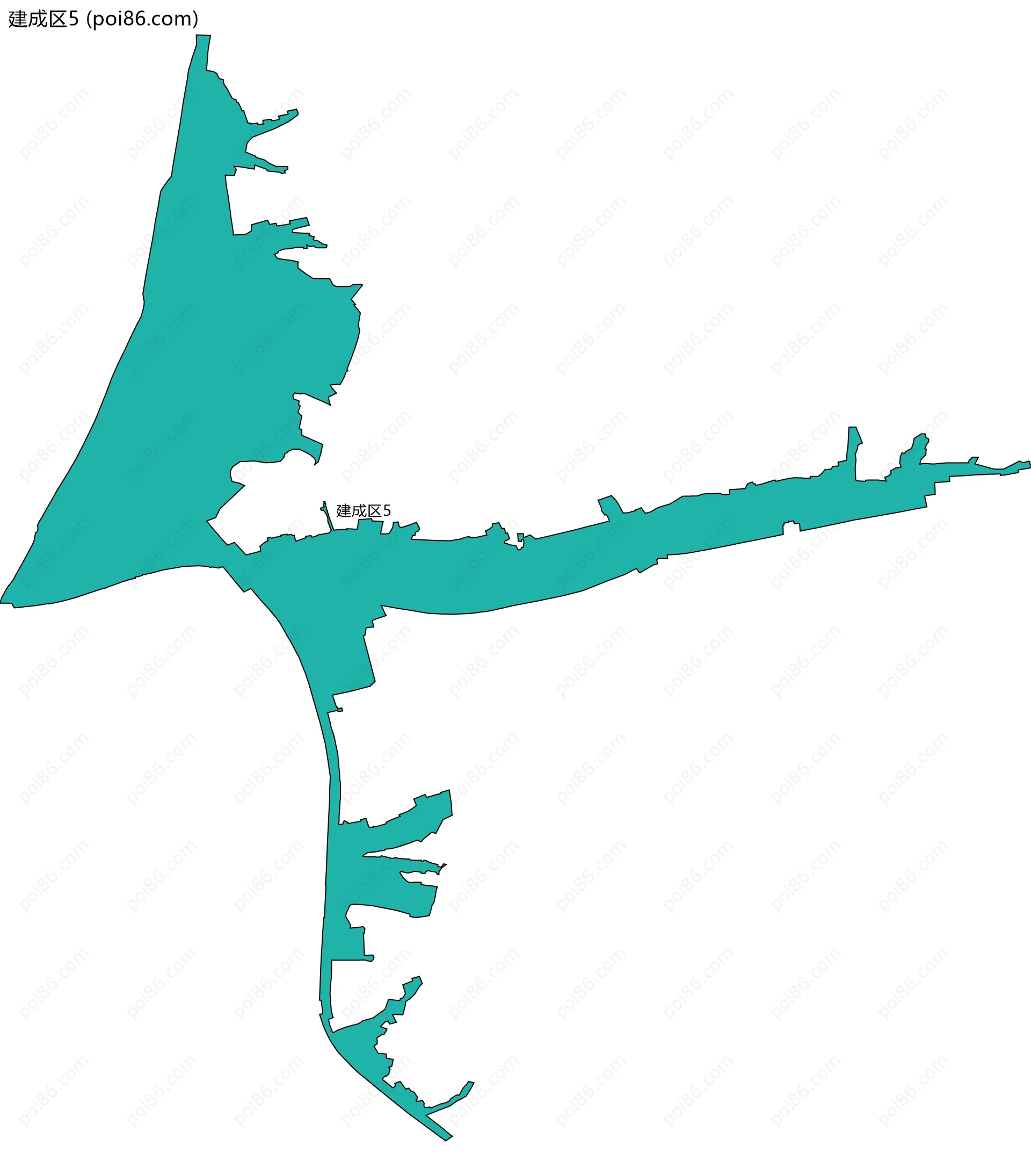 建成区5边界地图