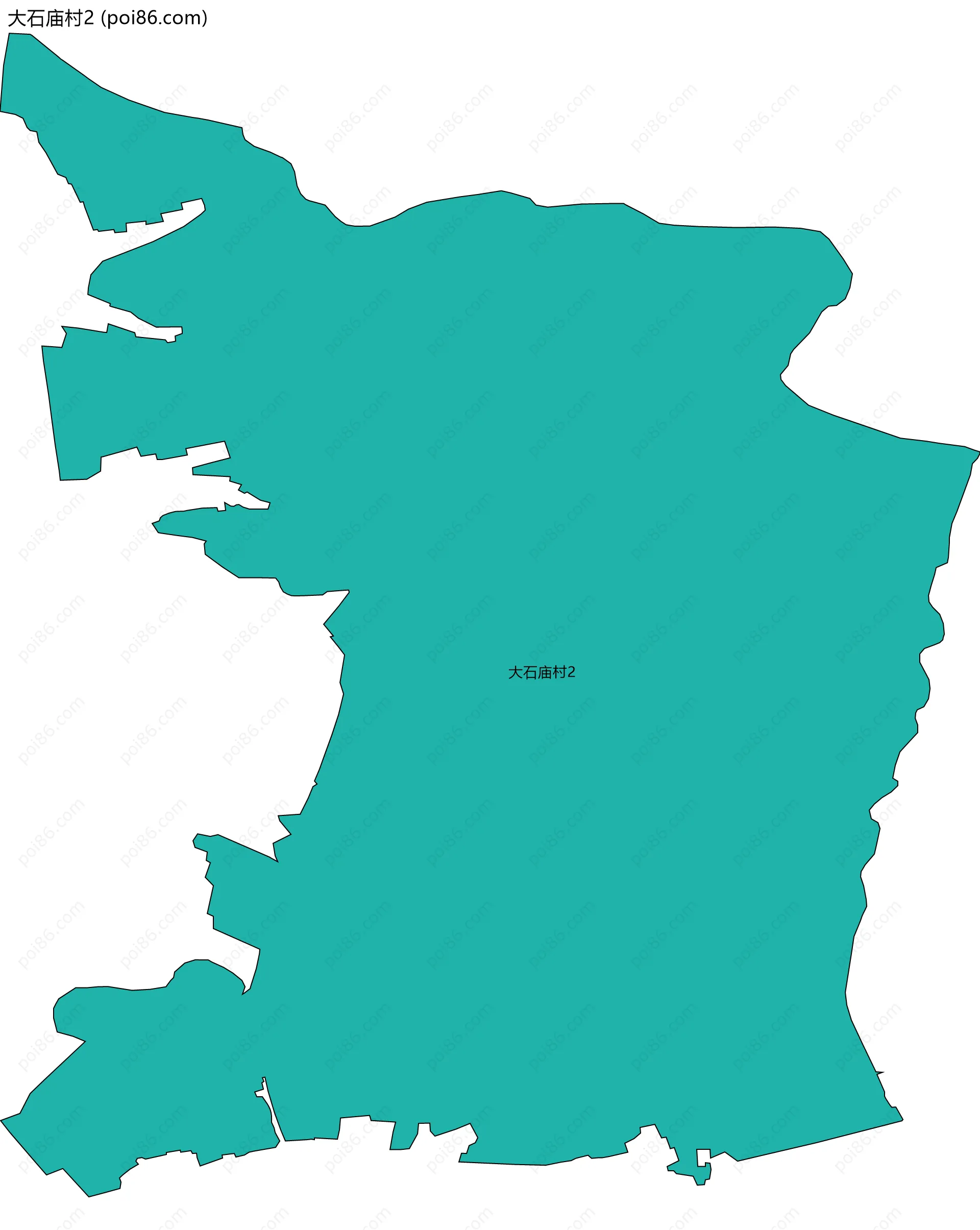 大石庙村2边界地图