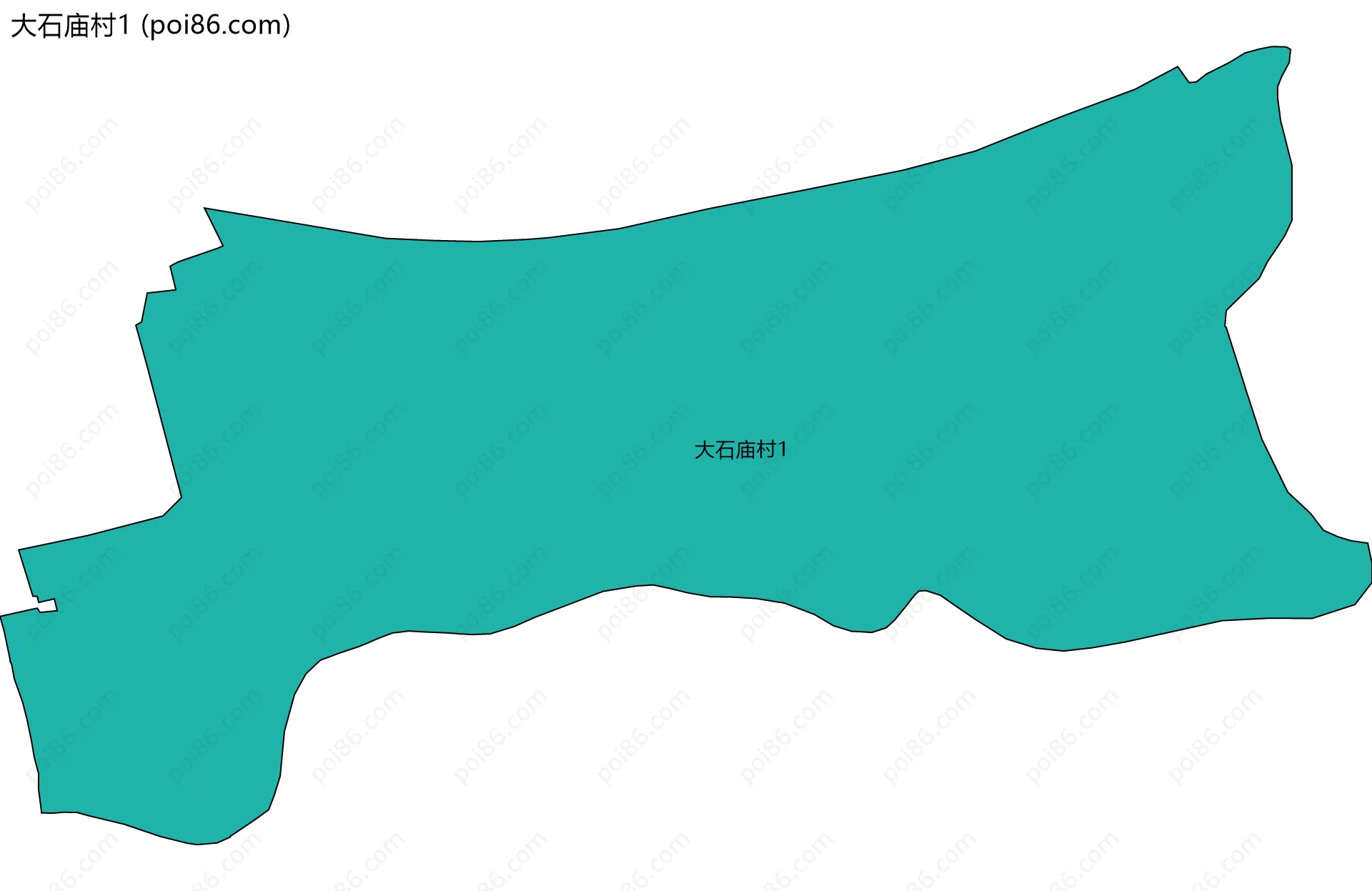 大石庙村1边界地图