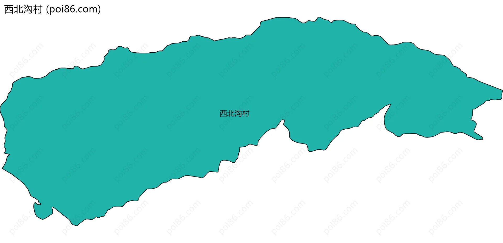 西北沟村边界地图