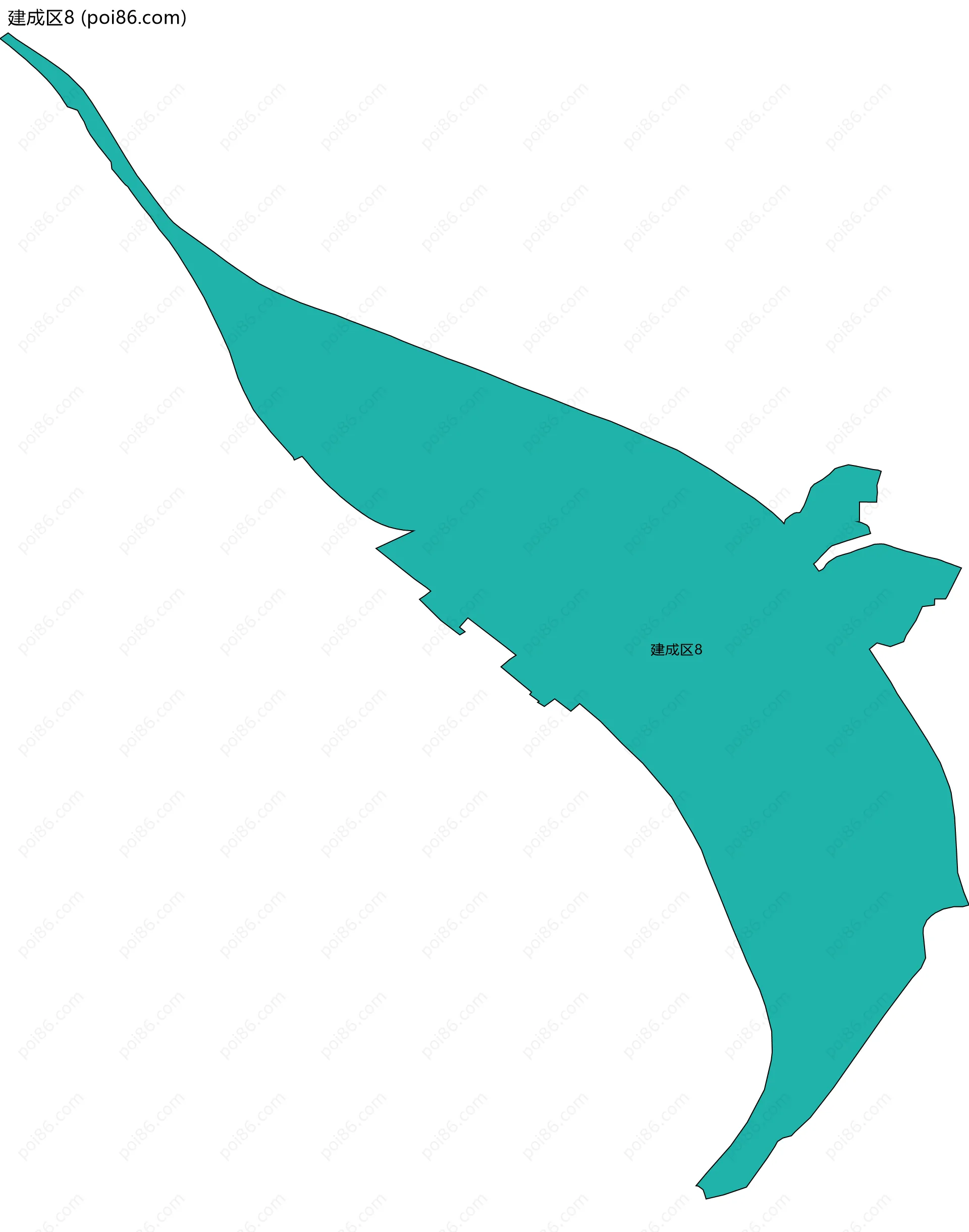 建成区8边界地图
