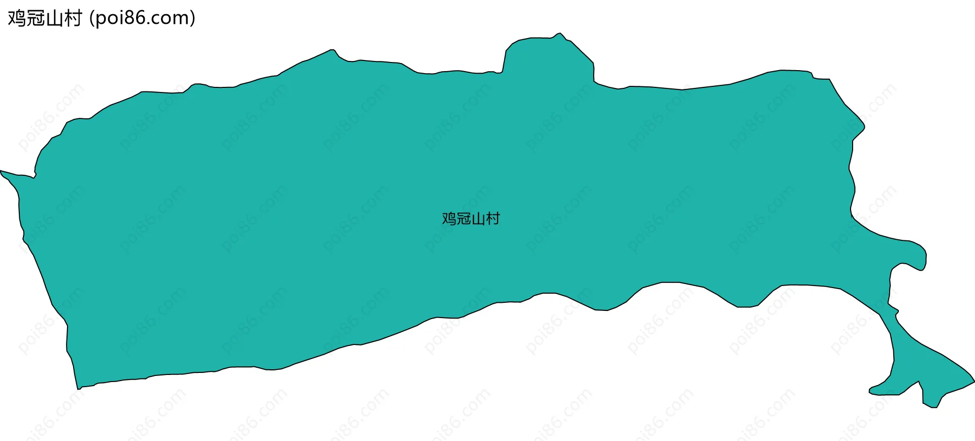 鸡冠山村边界地图