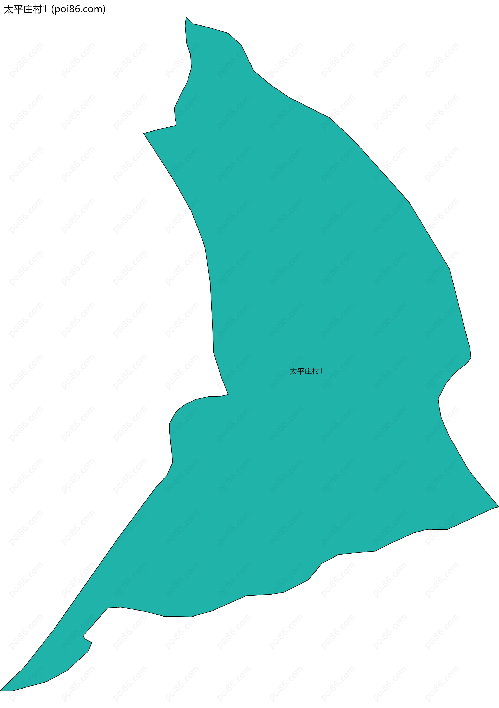 太平庄村1边界地图