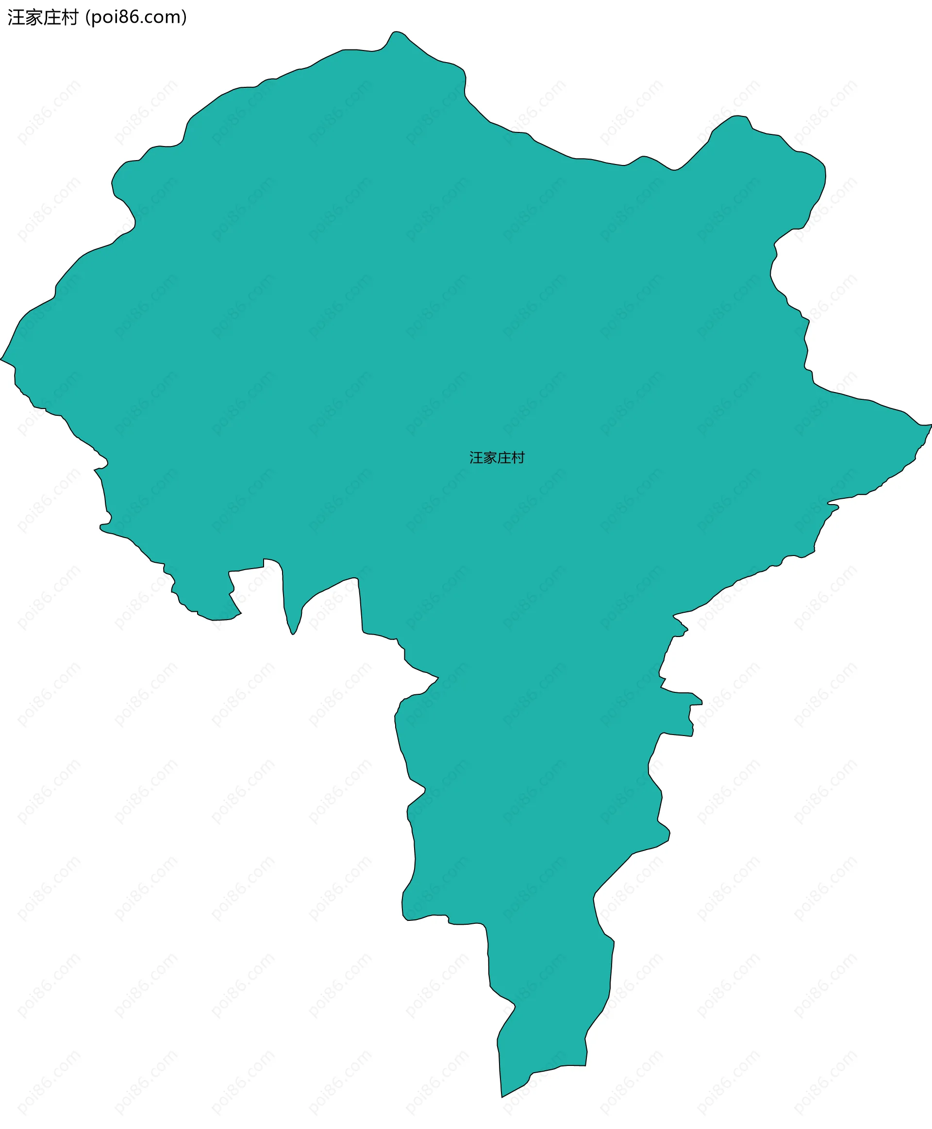 汪家庄村边界地图