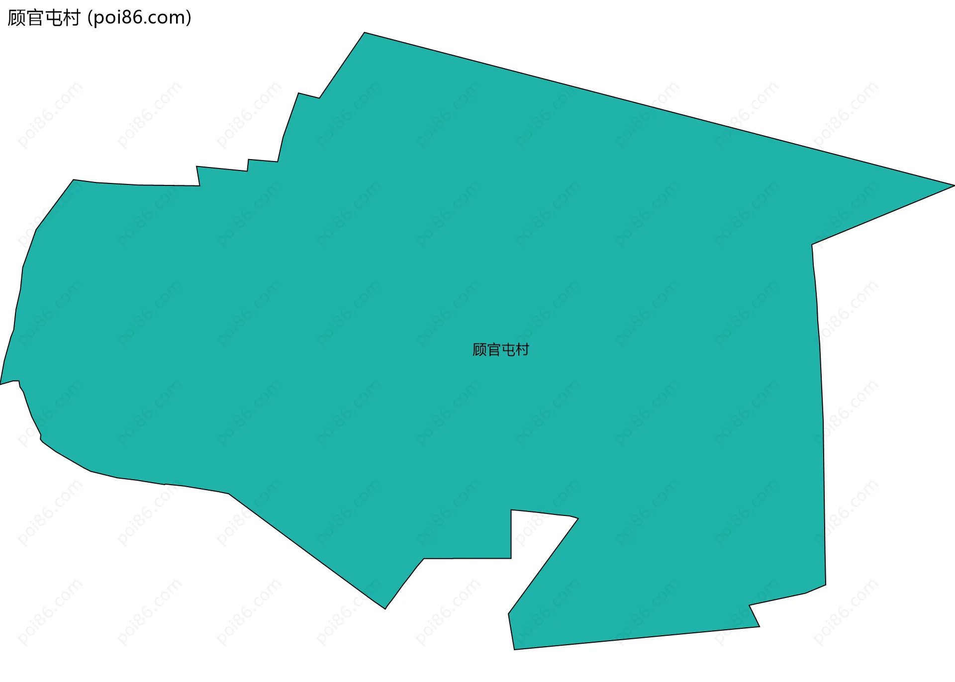 顾官屯村边界地图