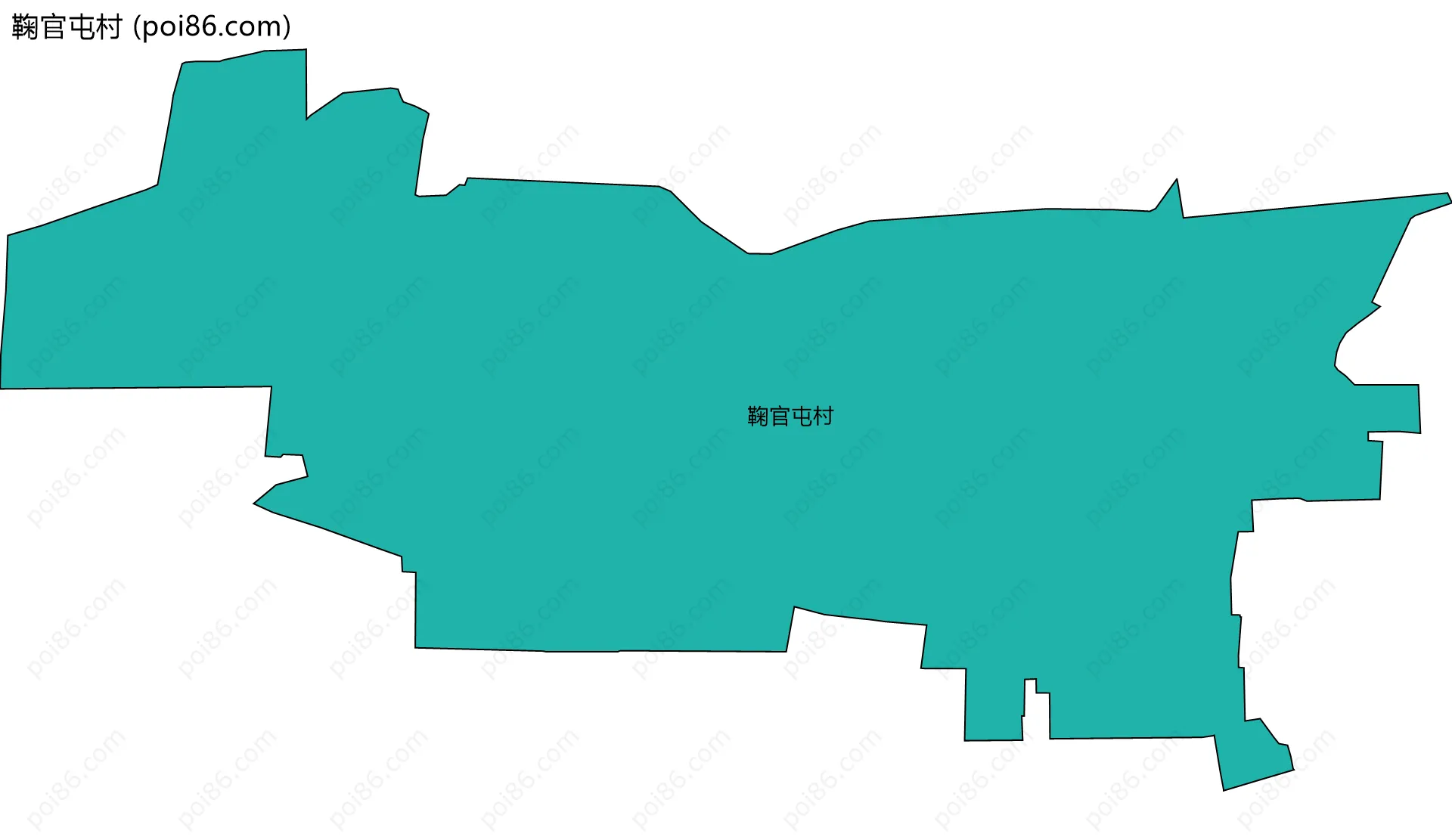 鞠官屯村边界地图