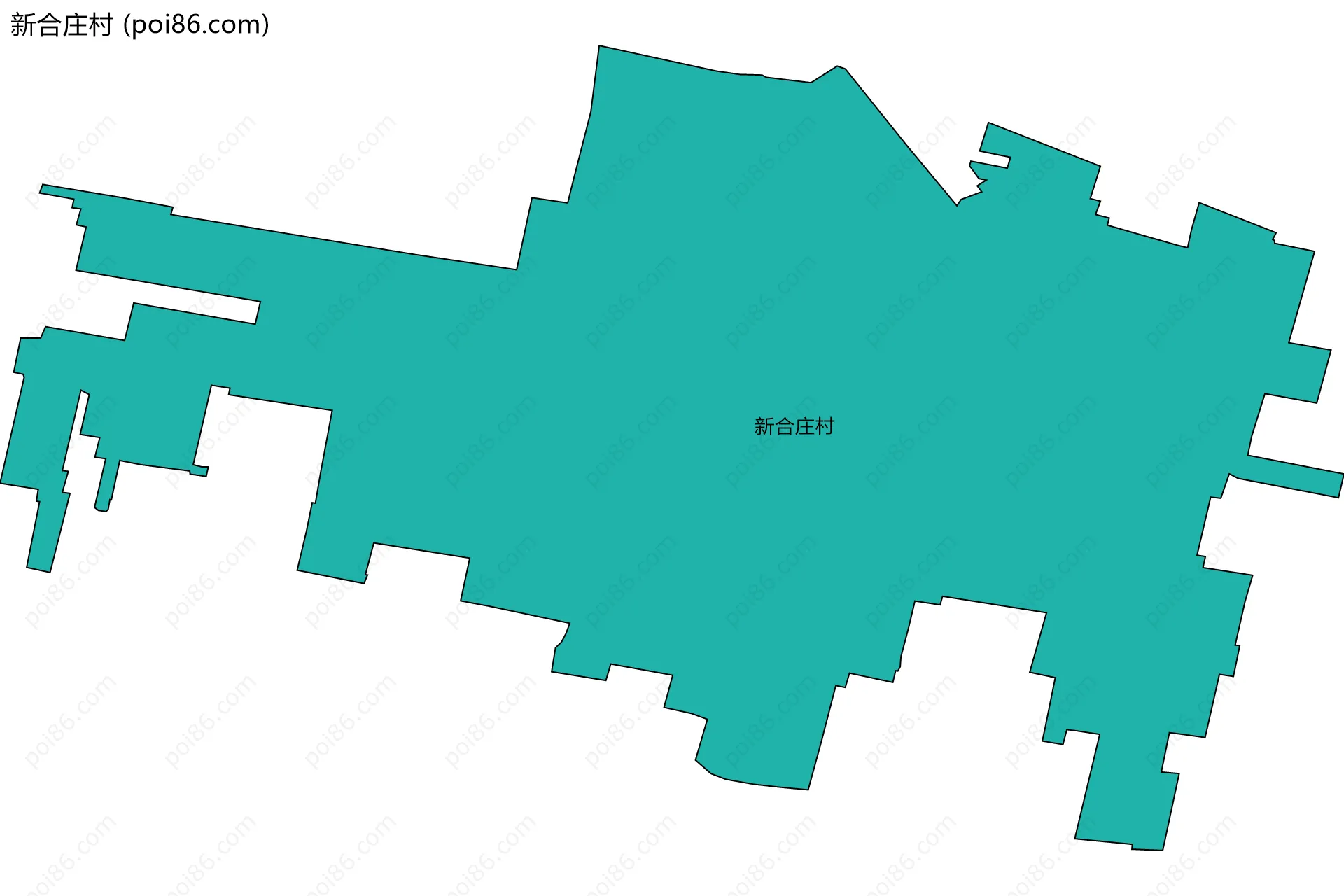 新合庄村边界地图