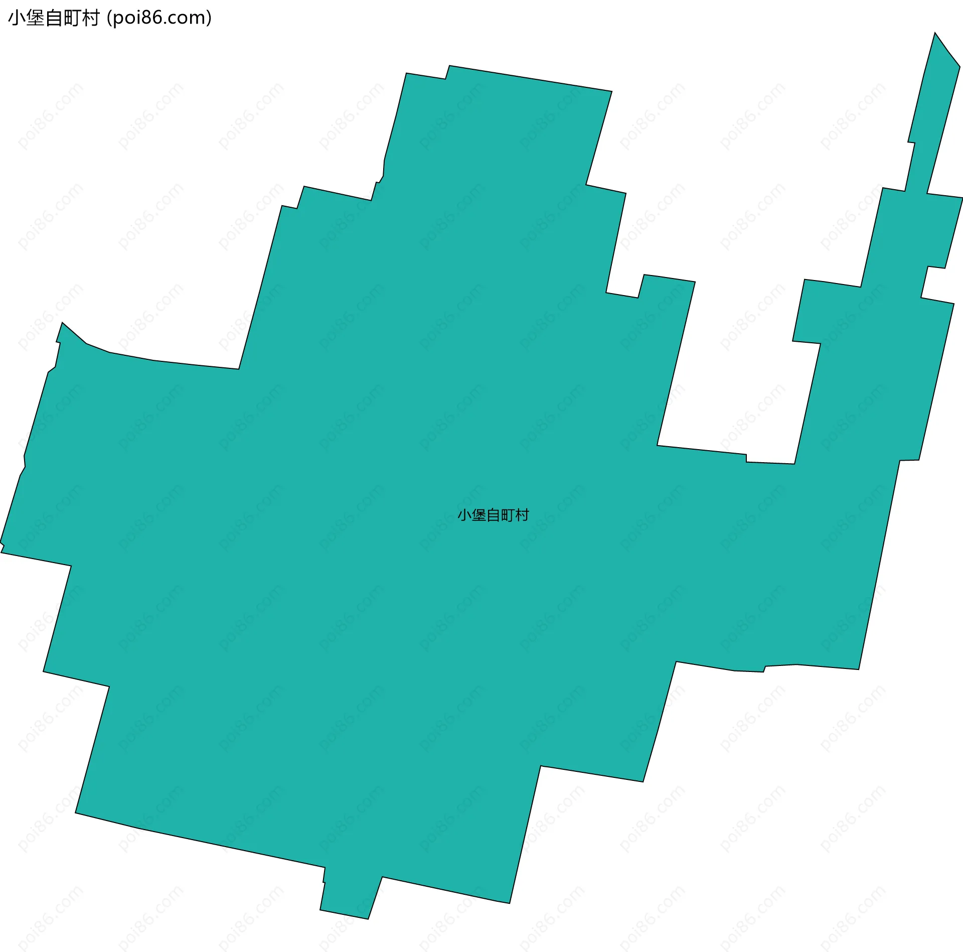 小堡自町村边界地图