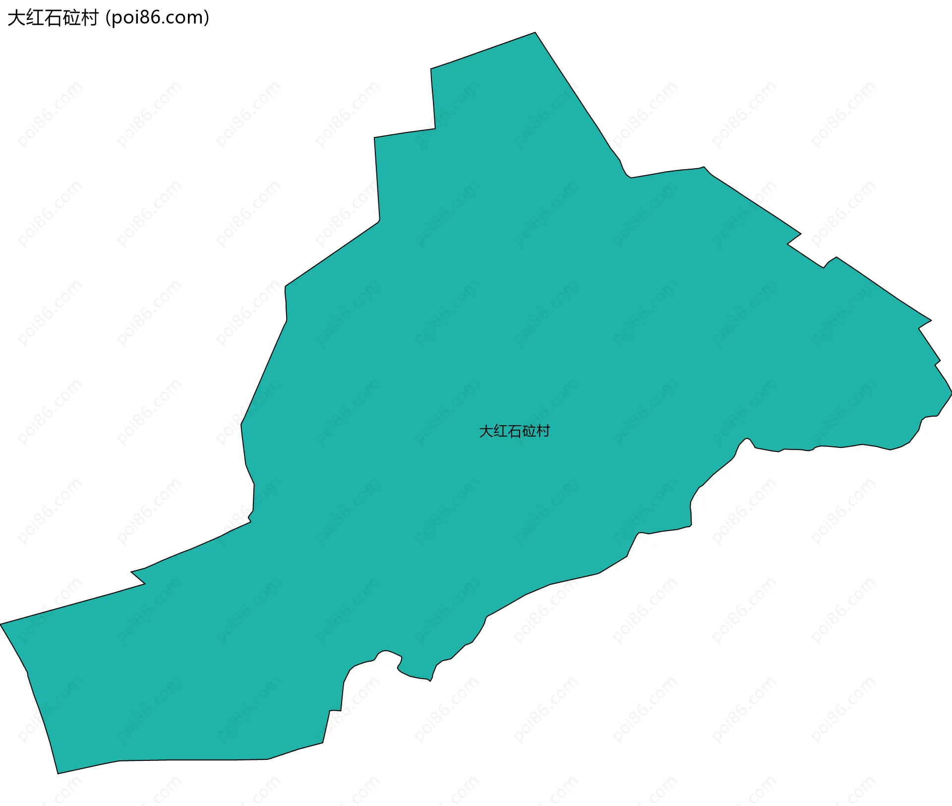 大红石砬村边界地图