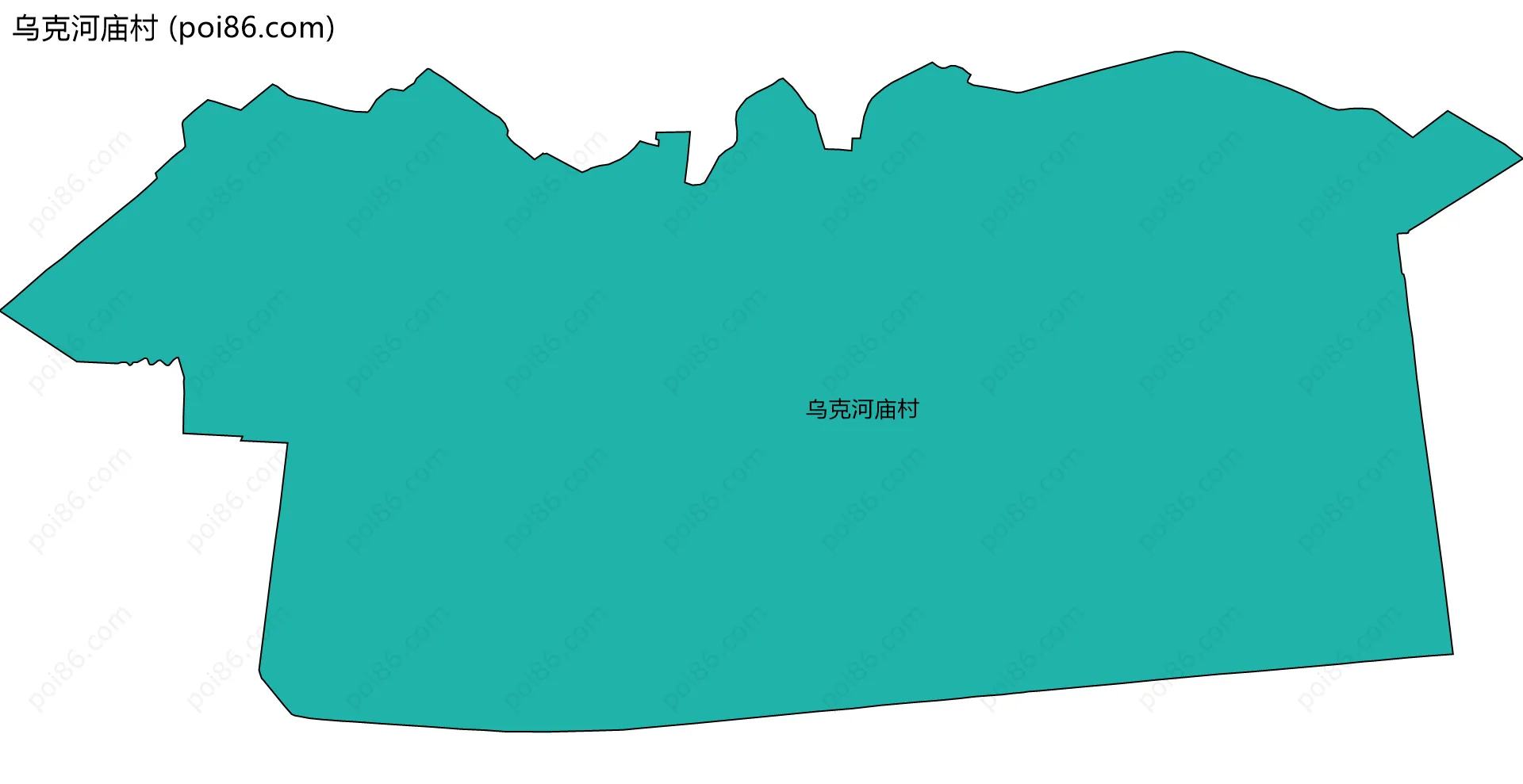 乌克河庙村边界地图