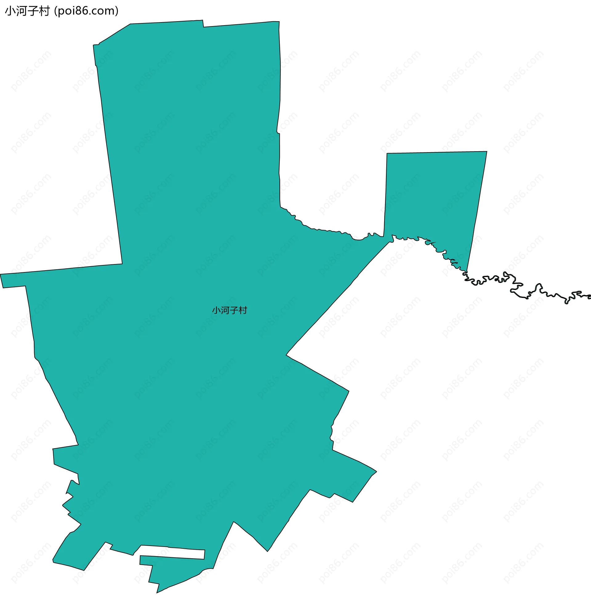 小河子村边界地图