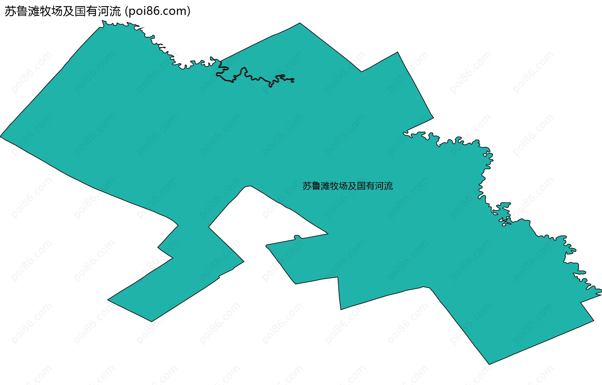 苏鲁滩牧场及国有河流边界地图