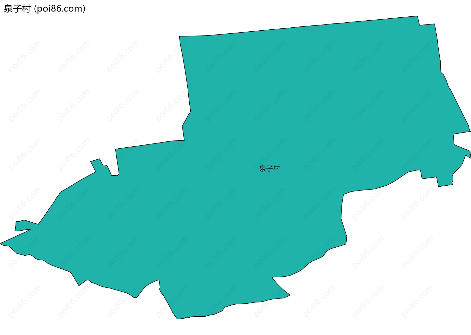 泉子村边界地图
