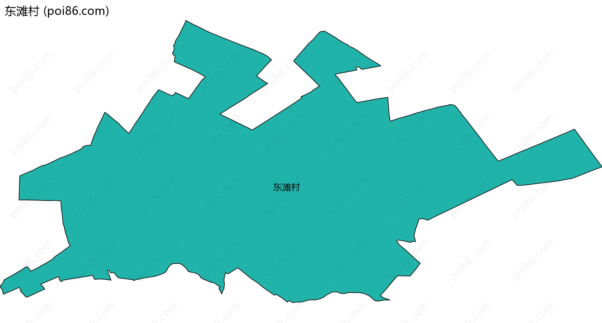 东滩村边界地图