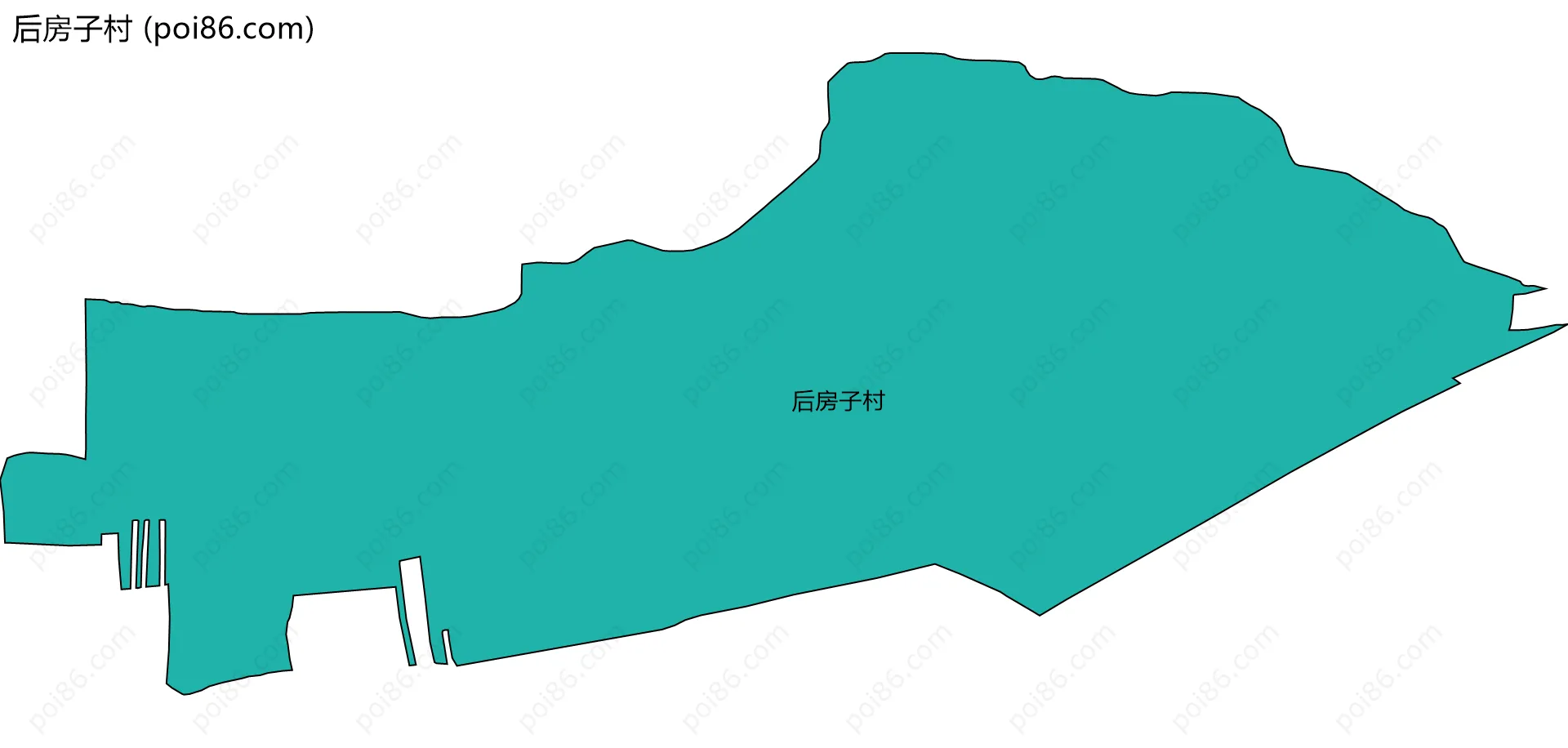 后房子村边界地图