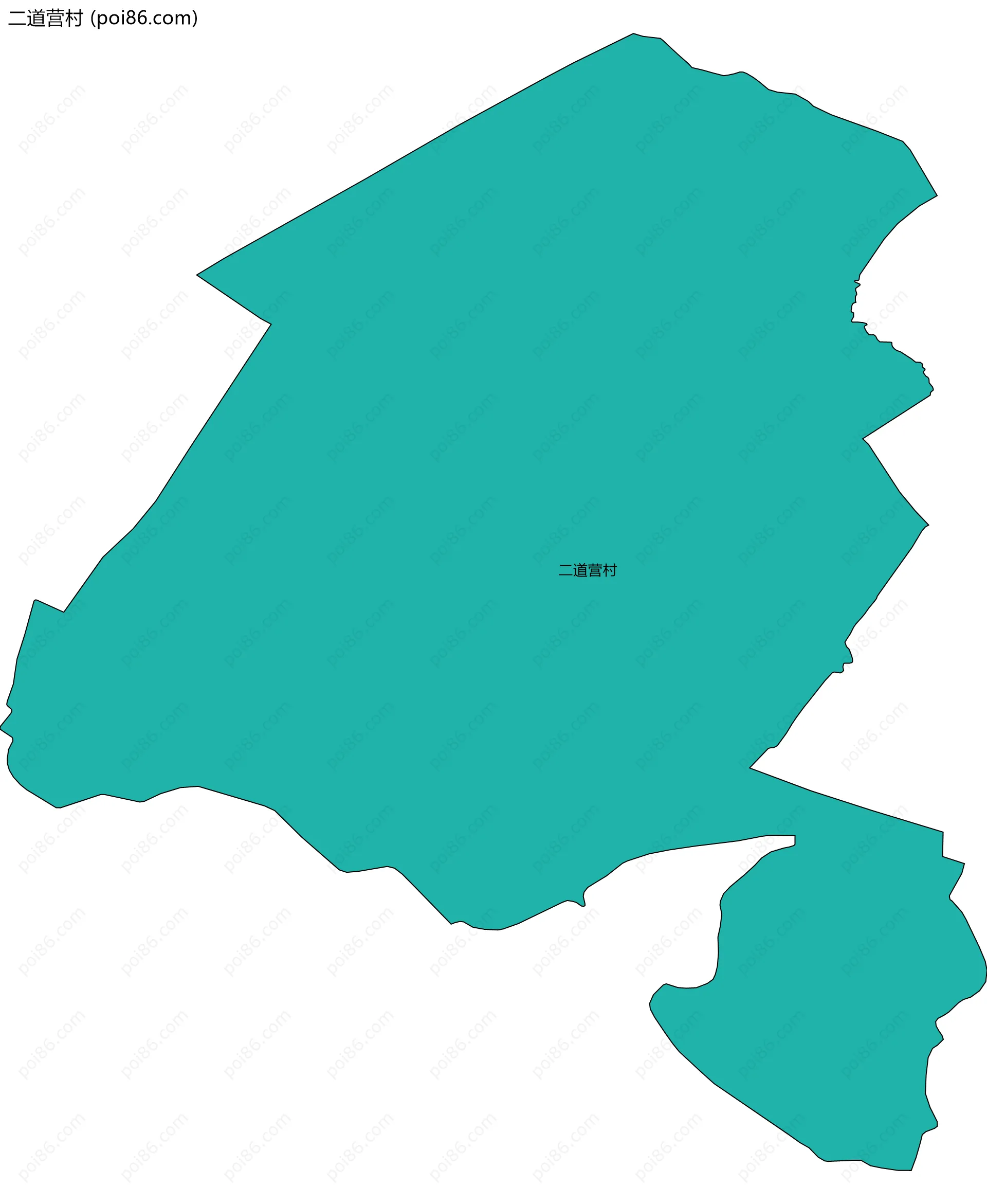 二道营村边界地图