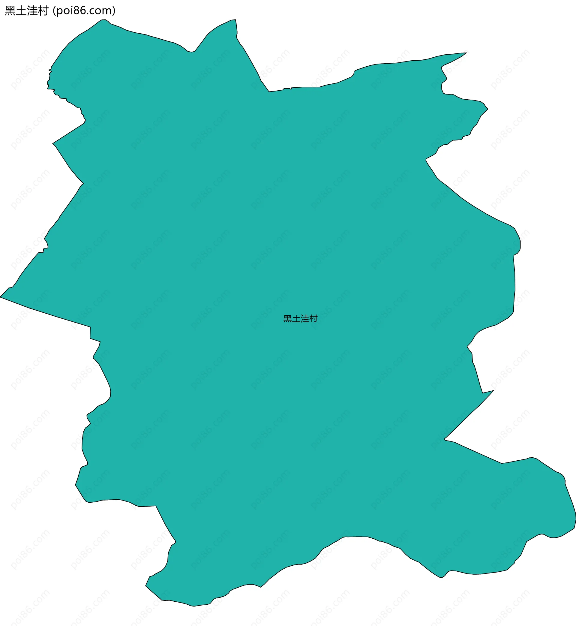 黑土洼村边界地图