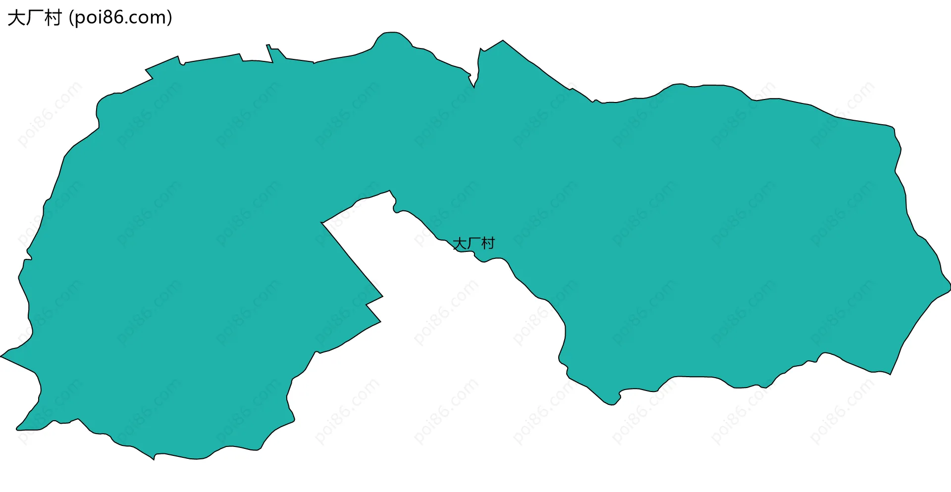 大厂村边界地图