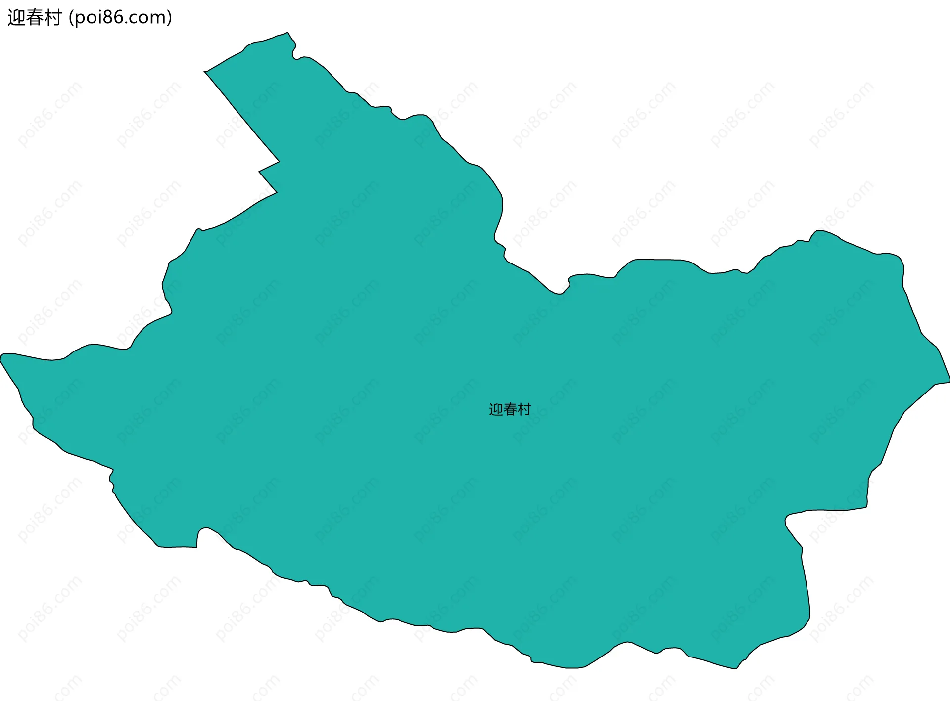 迎春村边界地图