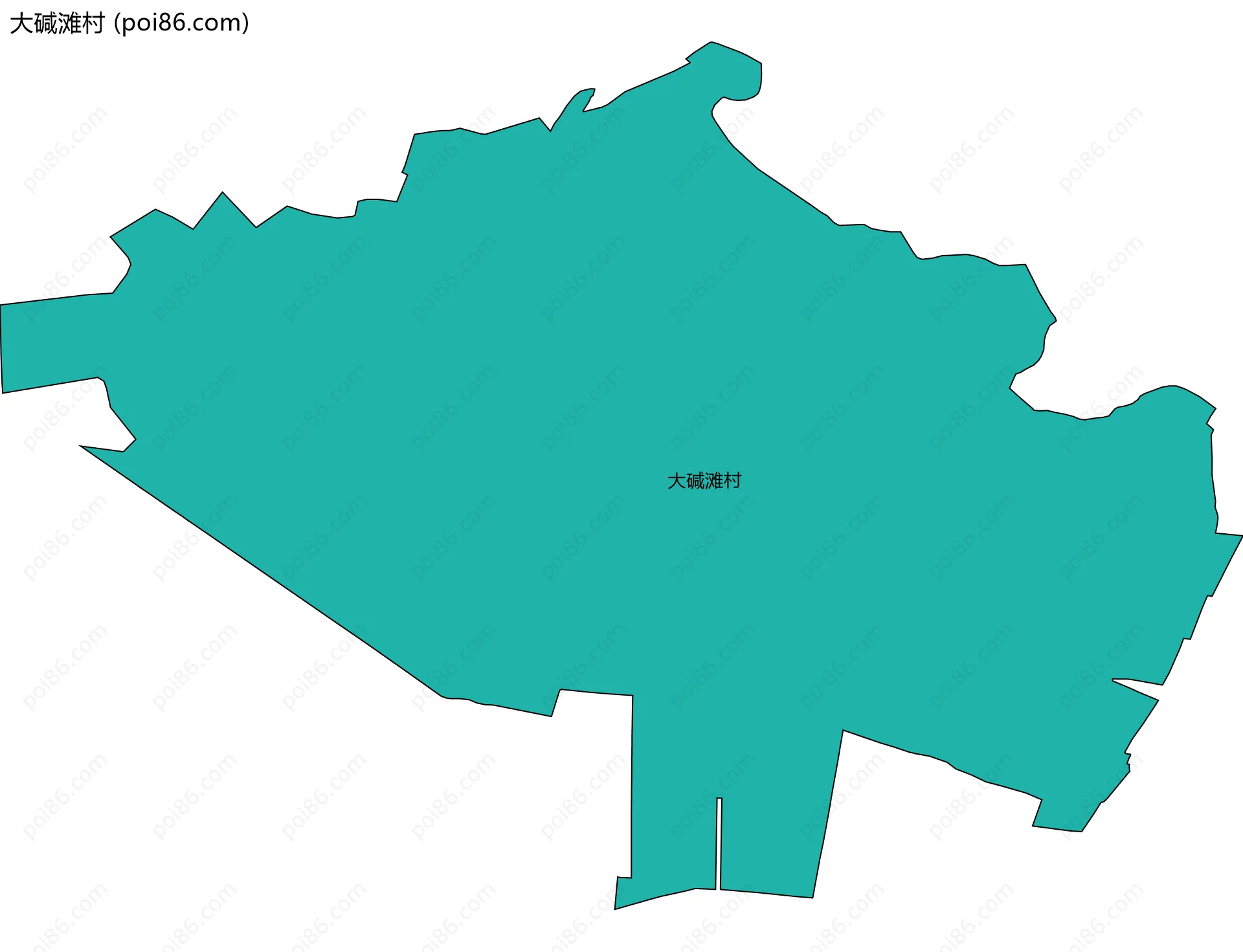 大碱滩村边界地图