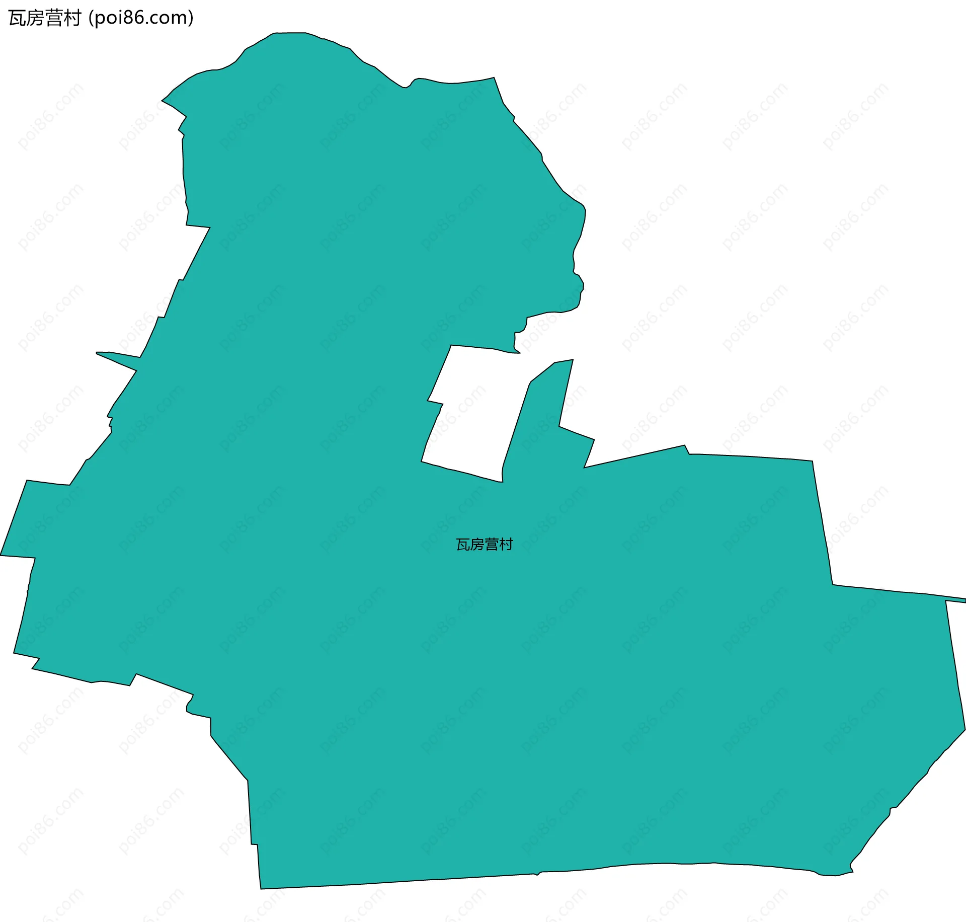 瓦房营村边界地图