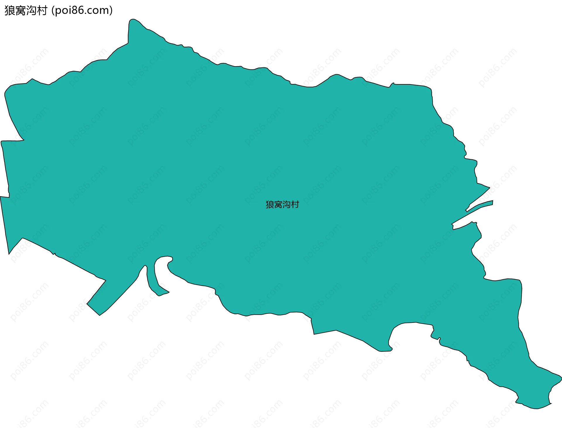 狼窝沟村边界地图