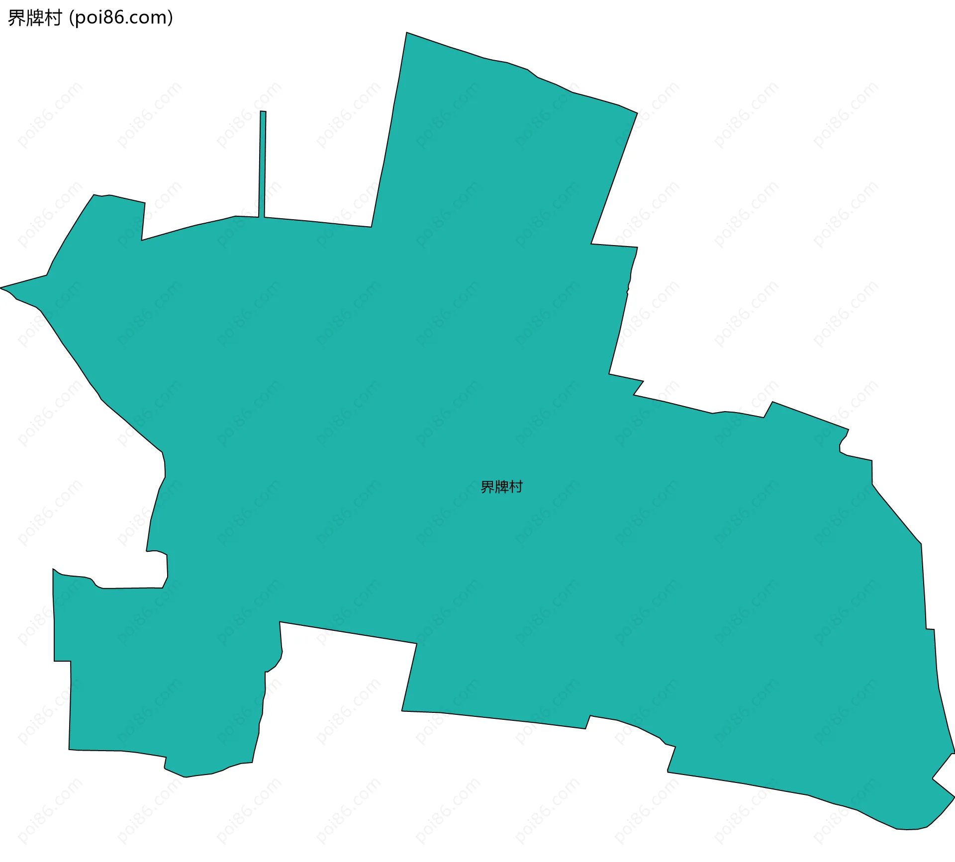 界牌村边界地图