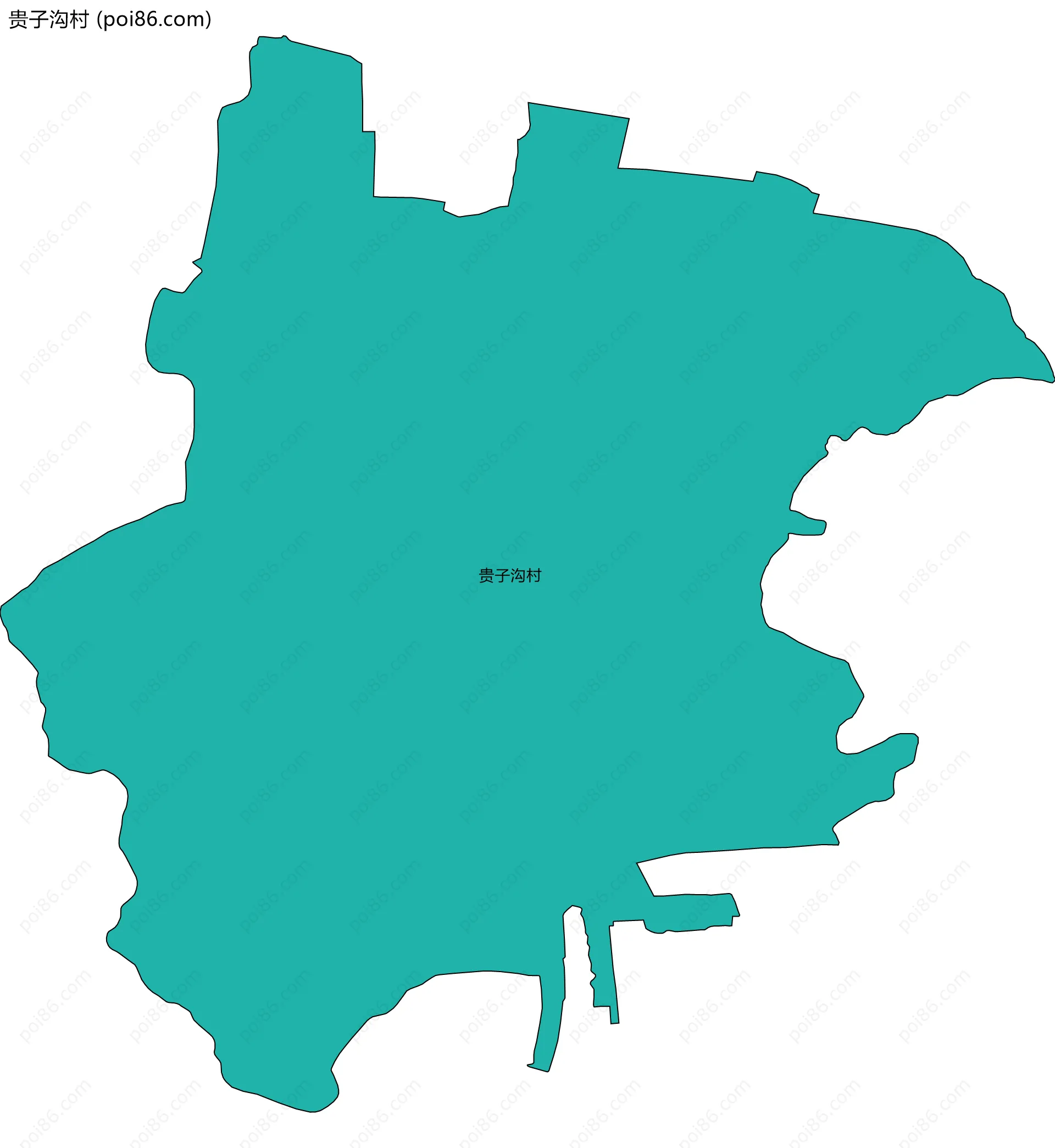 贵子沟村边界地图