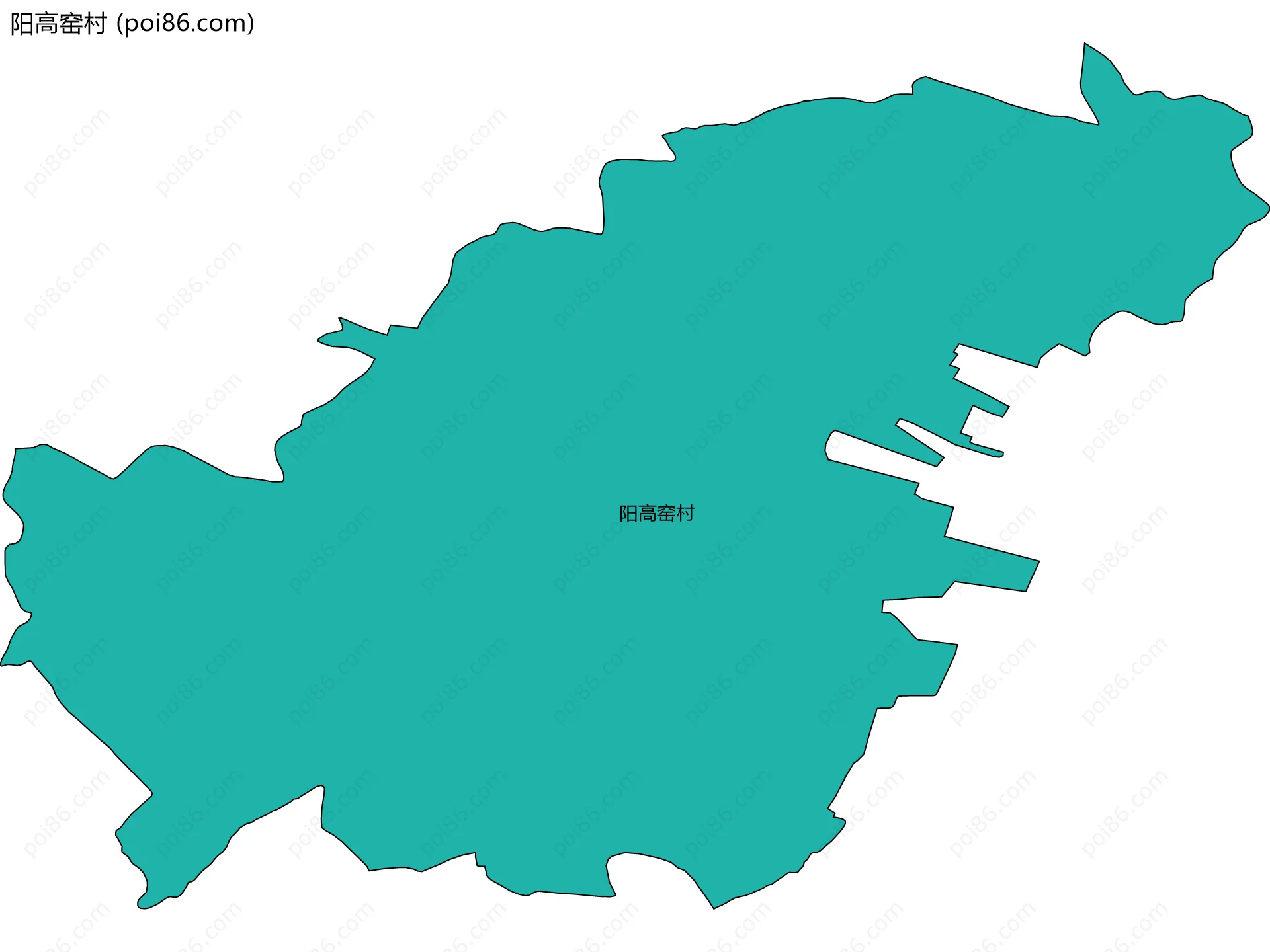 阳高窑村边界地图