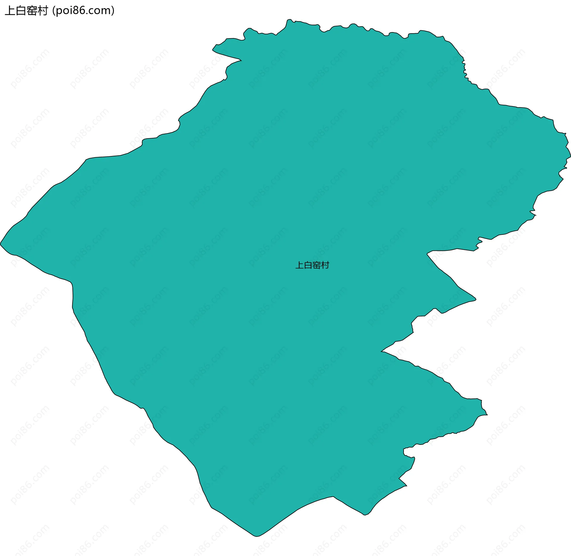 上白窑村边界地图
