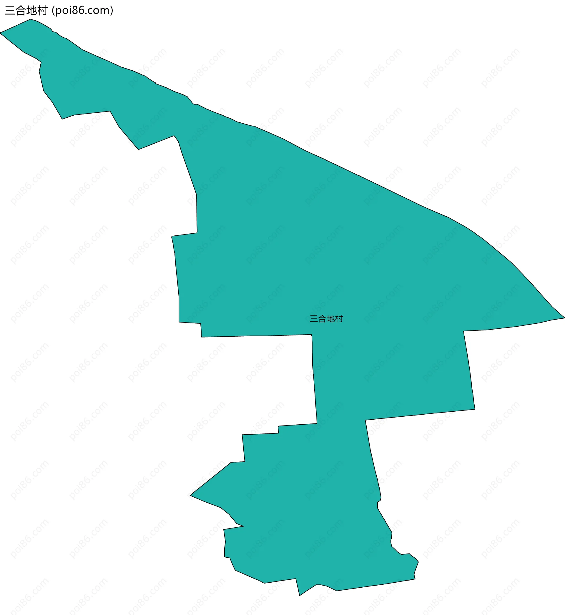 三合地村边界地图