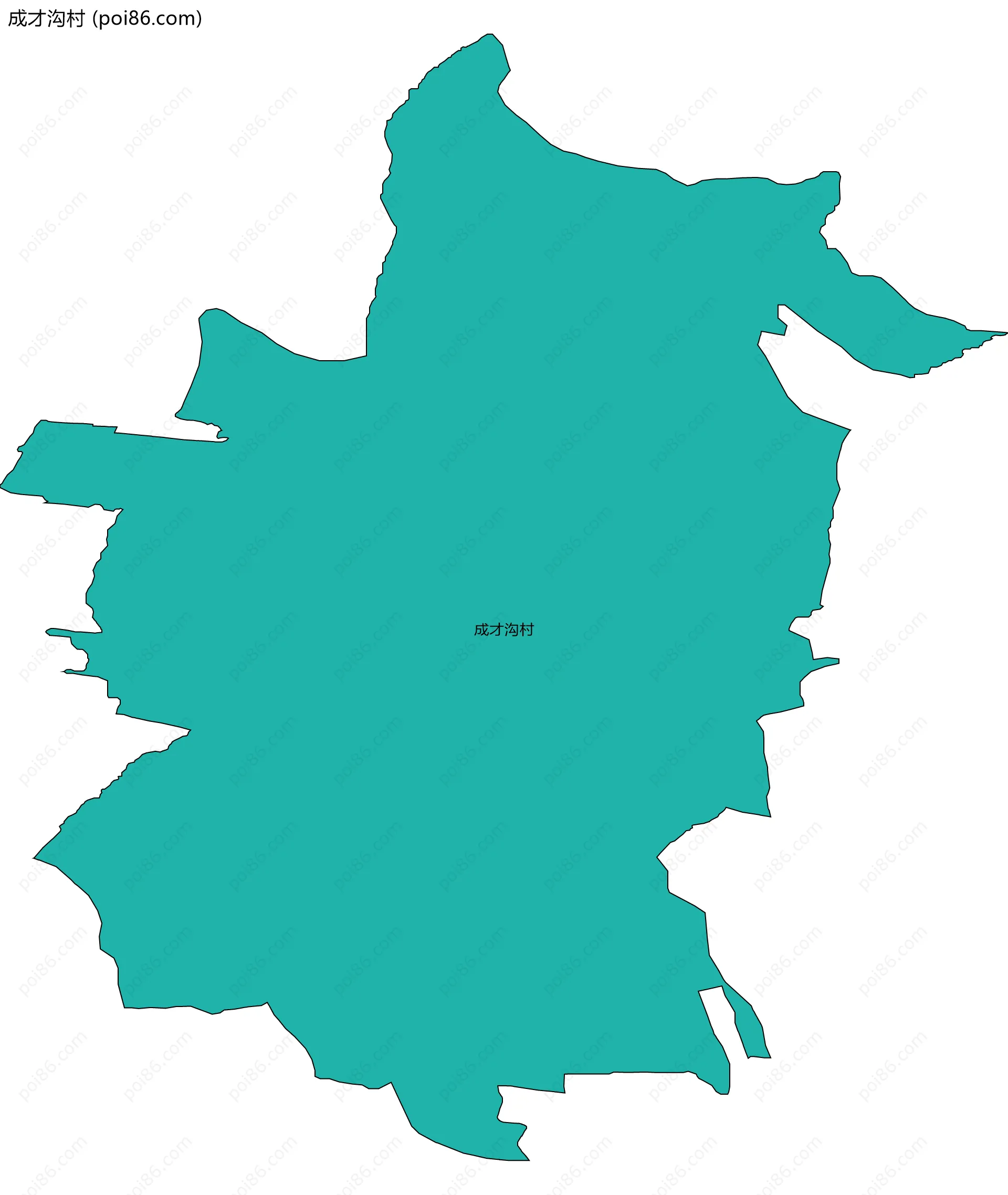 成才沟村边界地图