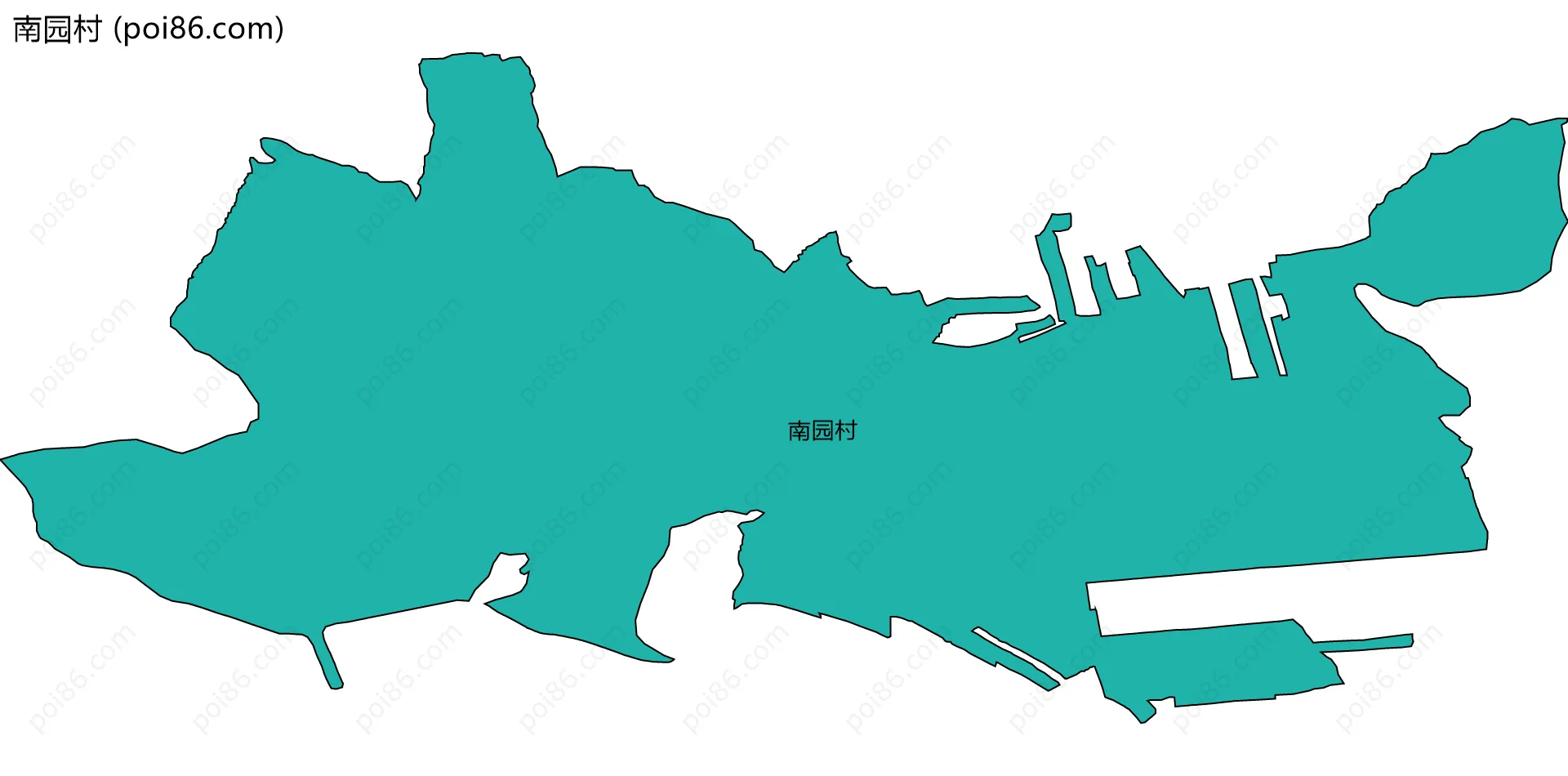 南园村边界地图