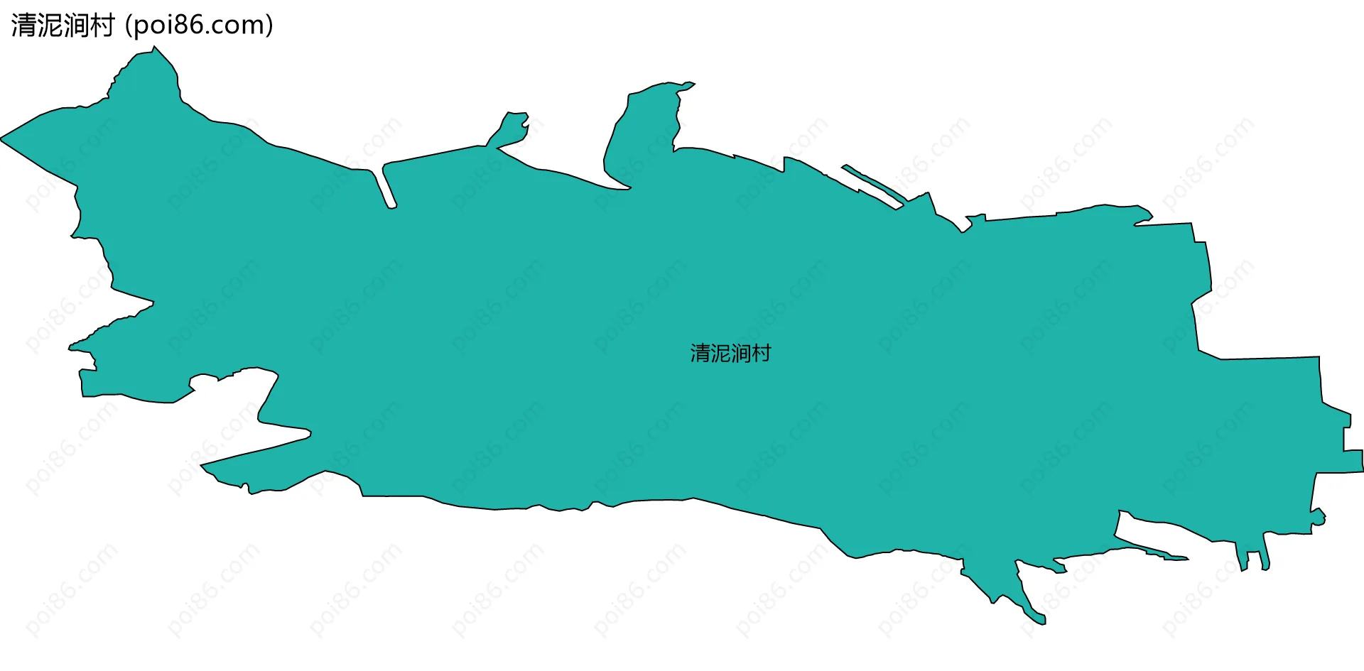 清泥涧村边界地图
