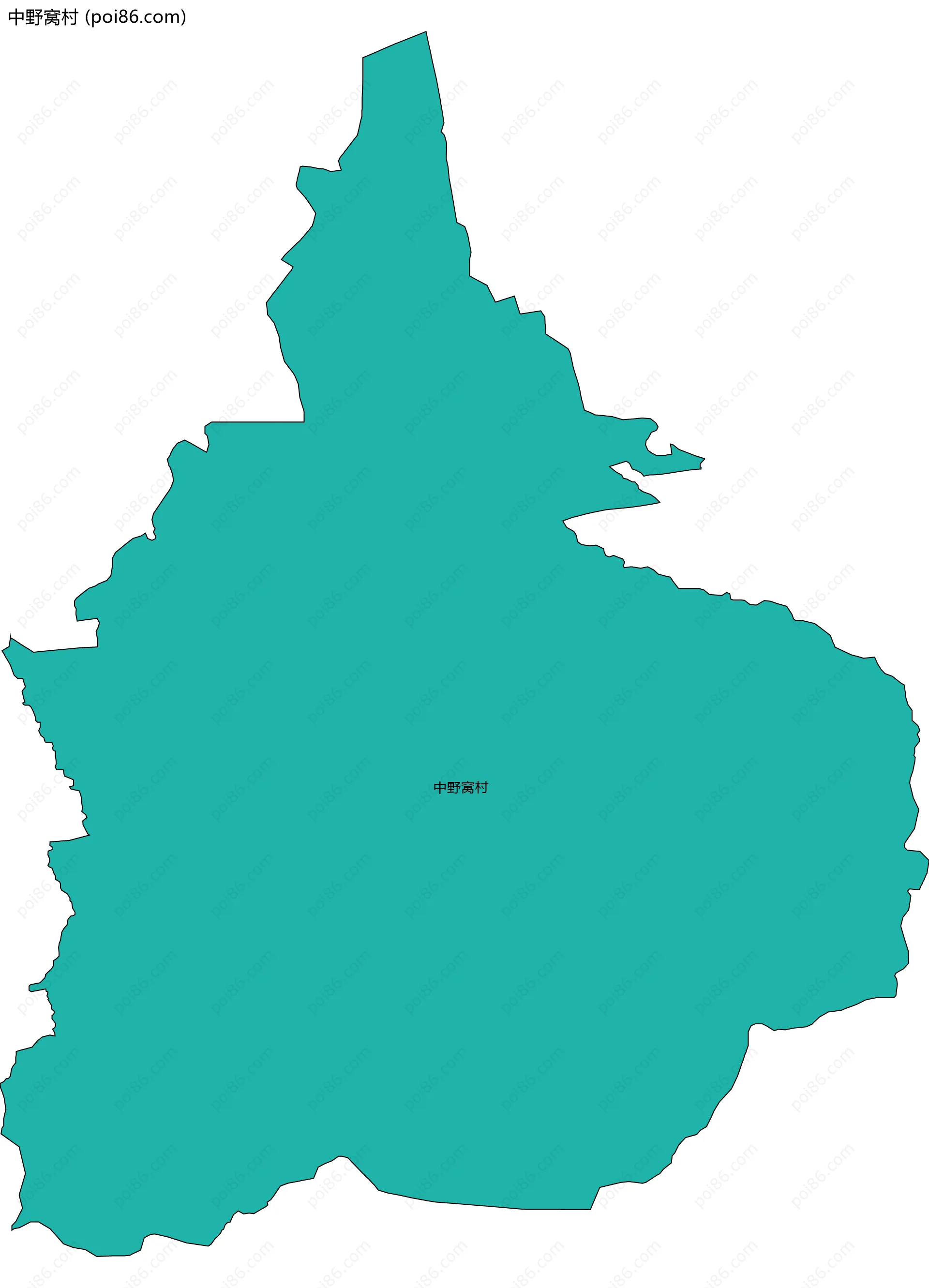 中野窝村边界地图