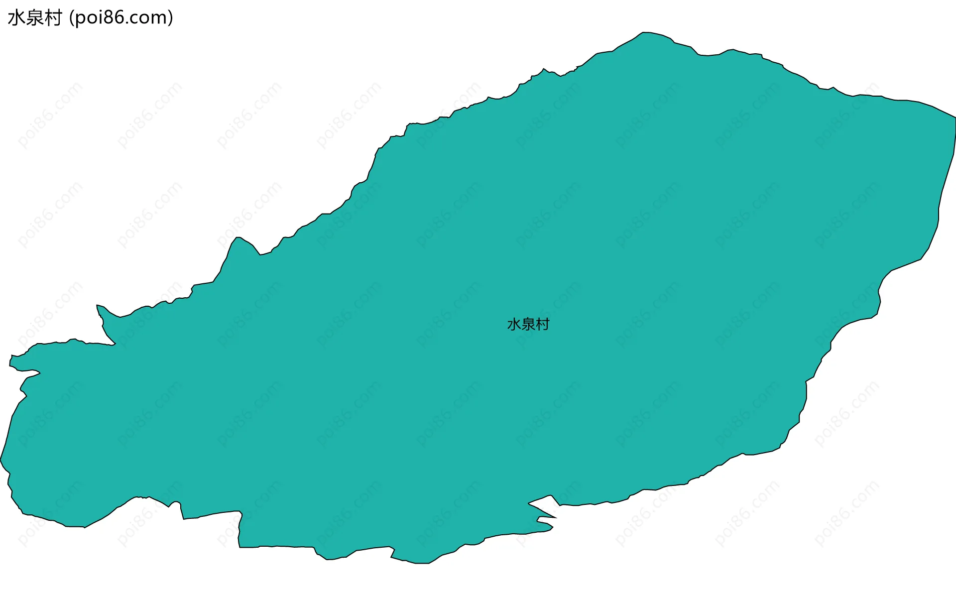 水泉村边界地图