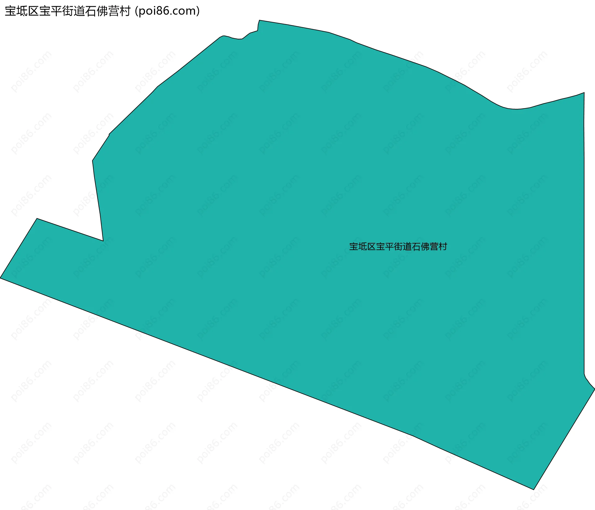 宝坻区宝平街道石佛营村边界地图