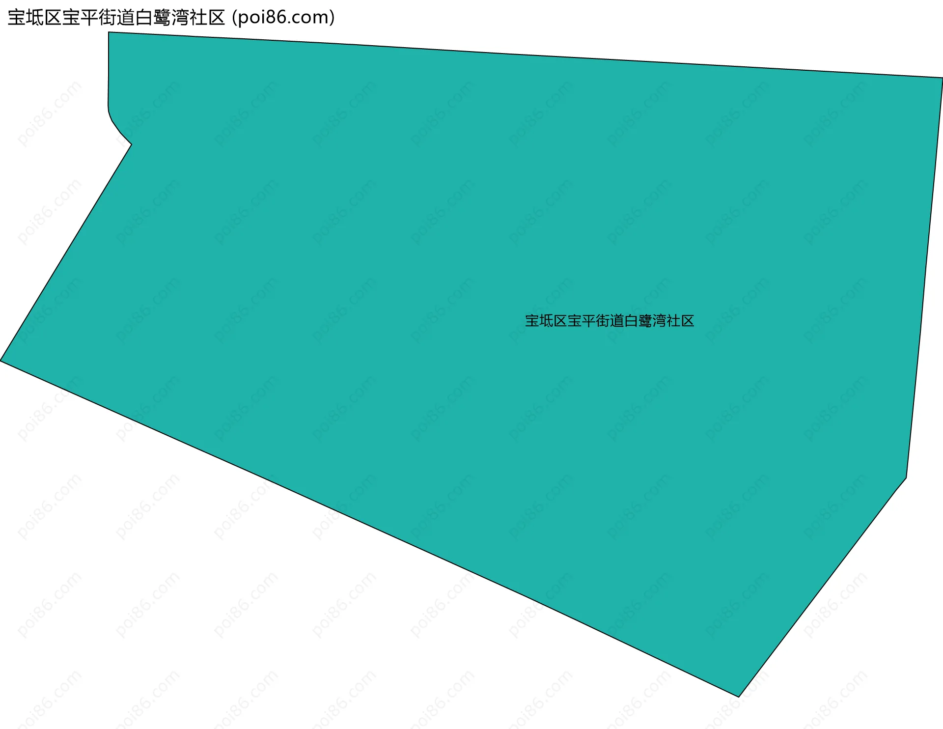 宝坻区宝平街道白鹭湾社区边界地图