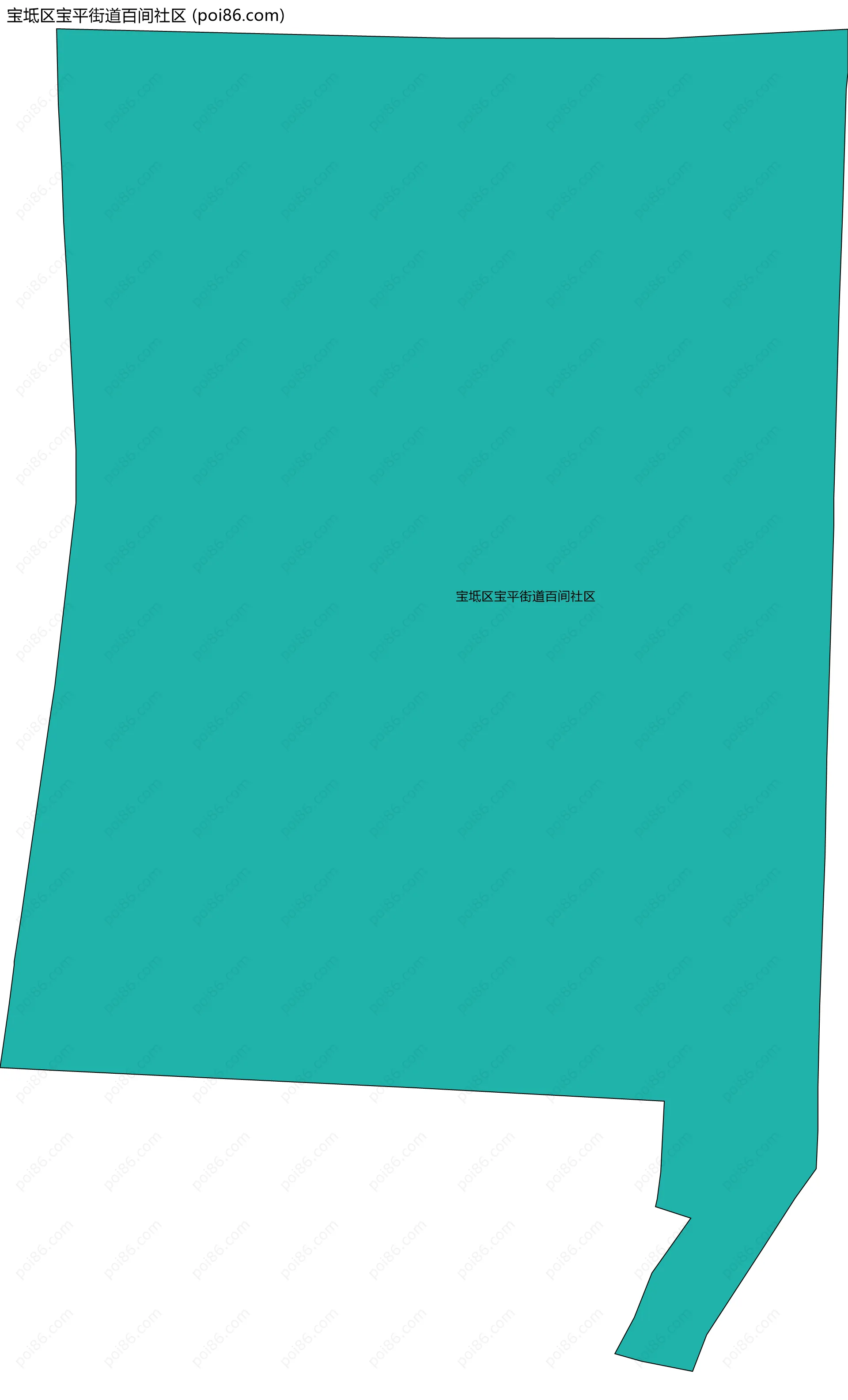 宝坻区宝平街道百间社区边界地图