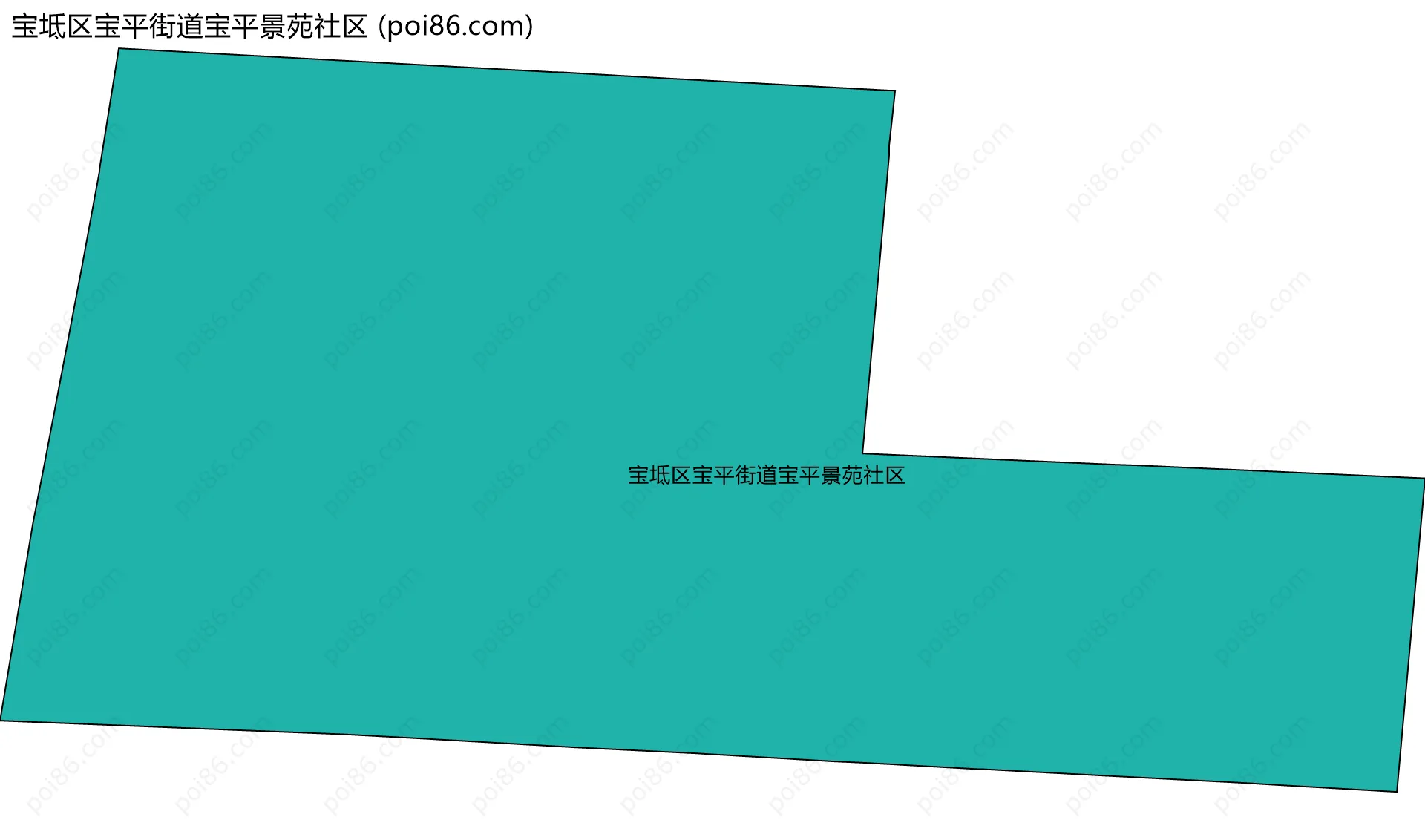 宝坻区宝平街道宝平景苑社区边界地图